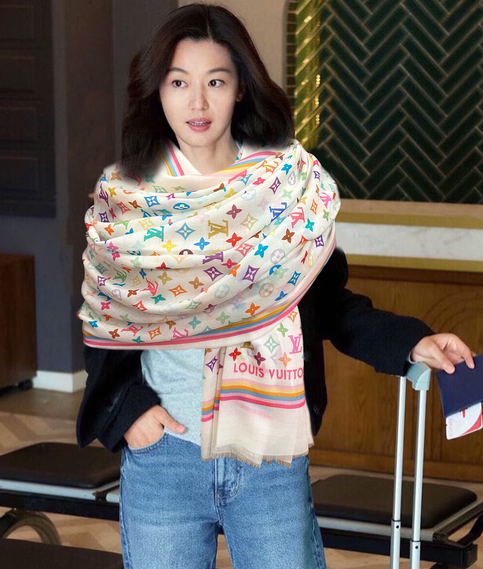 NO:619698,New L home 2025 latest model [proud] I really like [ring velvet long scarf], it is really beautiful. The shawl is decorated with printing. No matter the design and printing, the details are in place. It can be seen that the whole scarf gives people aura and is very exquisite. High-end VIP recommendation is definitely worth buying. Size 100x200cm, material cashmere, 2-color high version scarf, high version scarf, ring, shawls19860909上新 L 家 2025最新款[得意]真心赞【戒指绒长巾】实物真心美 披肩配以印花无论设计喷绘都是非常到位细节都可见整个围巾给人气场的同时又非常精致高端VIP推荐绝对值得入手尺寸100x200cm,材质羊绒,2色高版本围巾,高版本围巾,ring,shawls,scarf