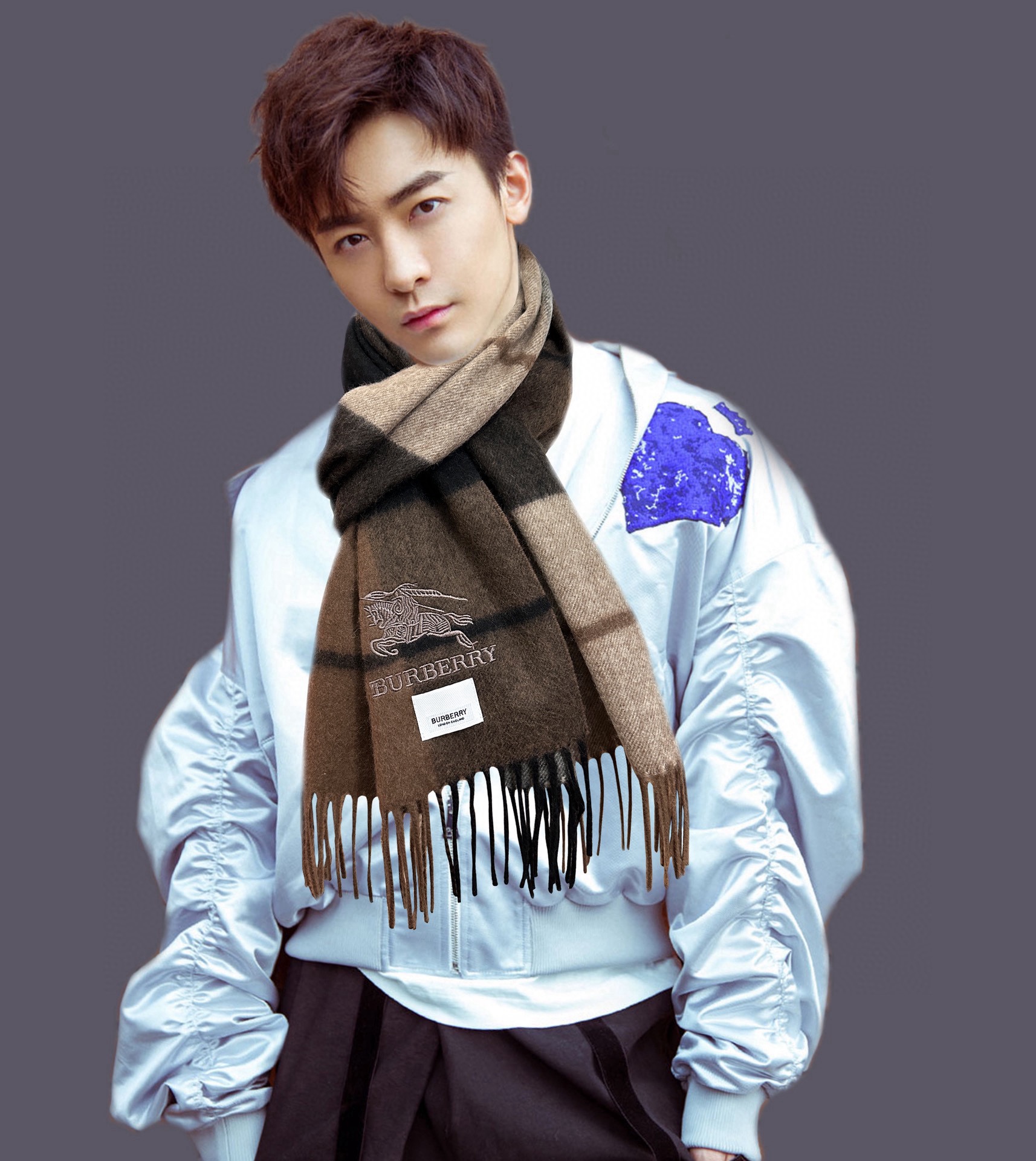 上新。巴宝莉100%羊绒 25最爆款【采用内蒙古山羊绒】🎉男女士情侣款👫围巾‼️太美了😎让人耳目一新的感