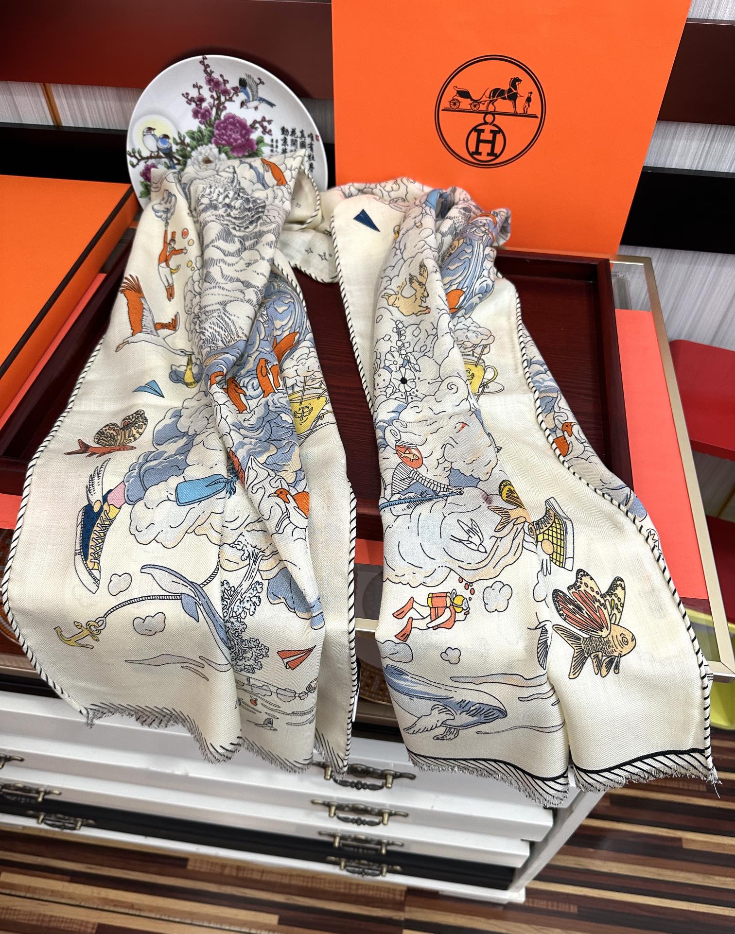 。爱马仕 2025【双面同色海浪🌊之家】太美了[吃瓜]下手一定要快[嘴唇]四季都可以用[勾引]真心美的让