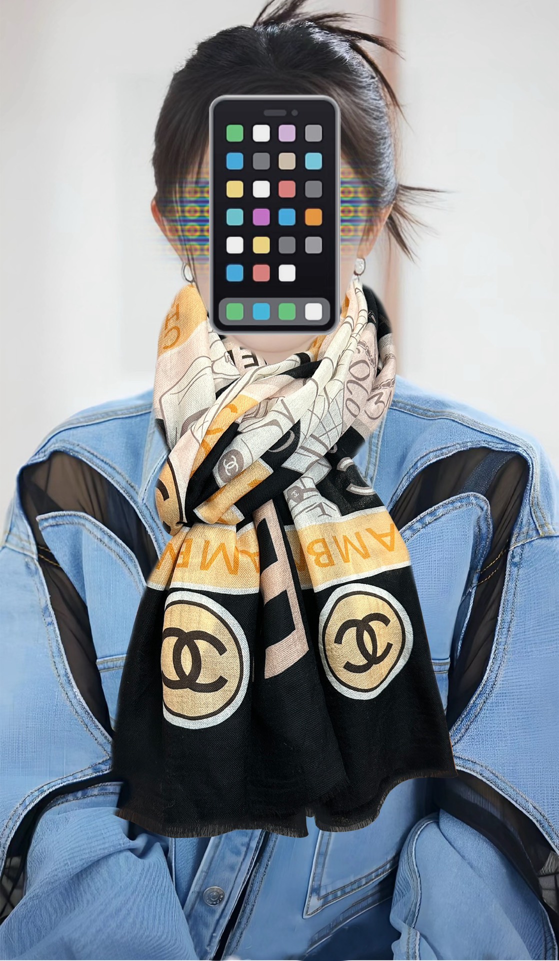 。新款 重磅推荐 小香2025 最新款 香奶奶顶级设计太美了，真心赞👍😘💍实物真心美 🎀披肩配以印花💓💃