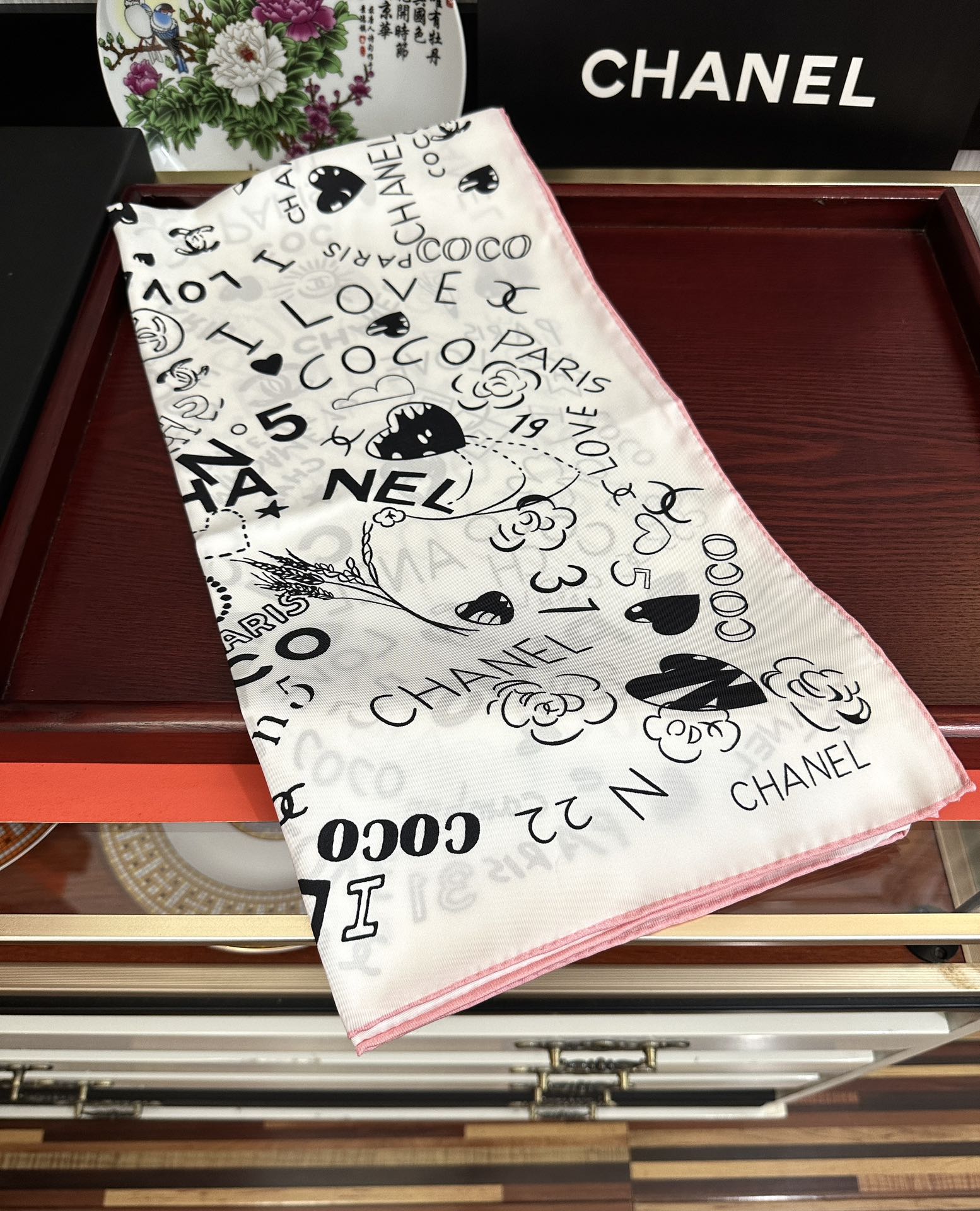 。香奈儿【18mm双面同色】浪漫爱情重磅推荐[色]真的超级爱的款式❤️Love,真情永在[得意]一条印有