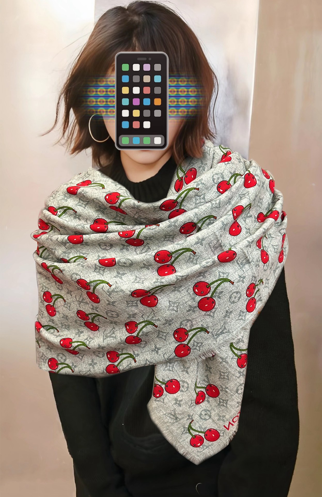 NO:714631,New LV 2025 [Double-sided cherry of the same color] Classic and elegant [Gift] ~ Temperament to the core [Color] The new season's fabrics are super high-end, really super soft, silky smooth [Sun] Strong toughness and not easy to be snagged! This year’s new series ~ I’m really impressed by the design. [Strong] A silk scarf [color] gives you the best match [lips] The upper body effect is simply elegant and elegant [gift] very smart. Layered and elegant texture. [Celebration] Fragrance powder is a must-have [ Hair] The effect on the upper body is really beautiful (it looks better when paired with clothing, shoes and bags) [Beer] The real thing is definitely more beautiful [Strong] [Sun] Size 140x140, material 30 silk cashmere high version scarf, high version scarf, louis vuitton, real silk19860909上新LV 2025【双面同色樱桃】经典优雅[礼物]~气质到骨子里[色]新一季的面料超高级,真心超级柔软,丝丝顺滑[太阳]韧性很强 不容易被轻易勾丝！今年新出的系列~真的被这样的设计美到[强]一条的丝巾[色]给你最好的搭配[嘴唇]上身效果简直优雅气质到不行[礼物]非常灵动.层次优雅质感.[庆祝]香粉必入[發]上身效果真的不用多说的美(搭配服饰鞋包更有感觉)[啤酒]实物绝对更美[强][太阳]尺寸140x140、材质30真丝丝羊绒高版本围巾,高版本围巾,louis vuitton,real silk,scarf