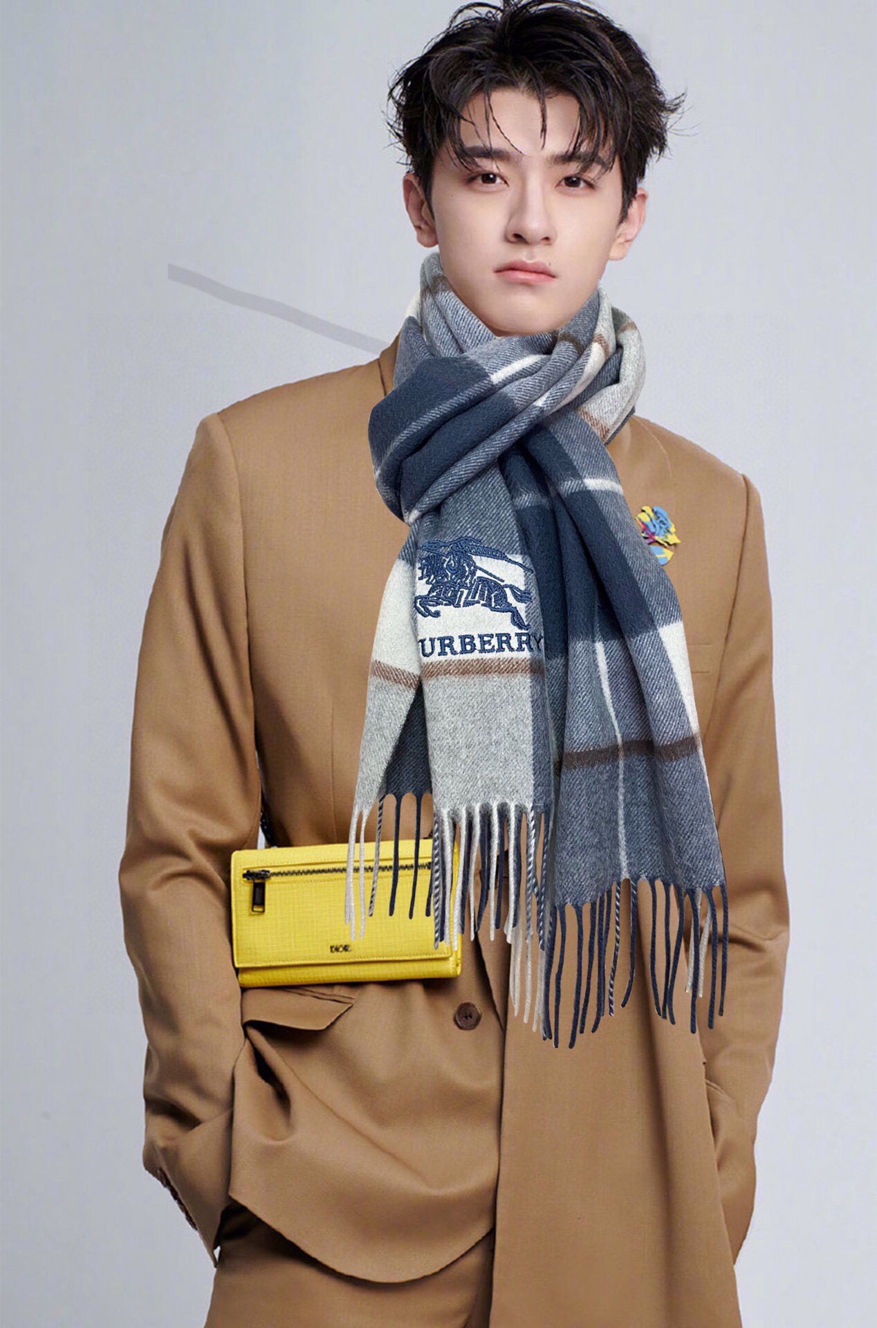 Burberry 125%山羊绒 2025 巴宝莉【刺绣战马】采用内蒙古 山羊绒 最新款男女通用 重磅推荐 的格子