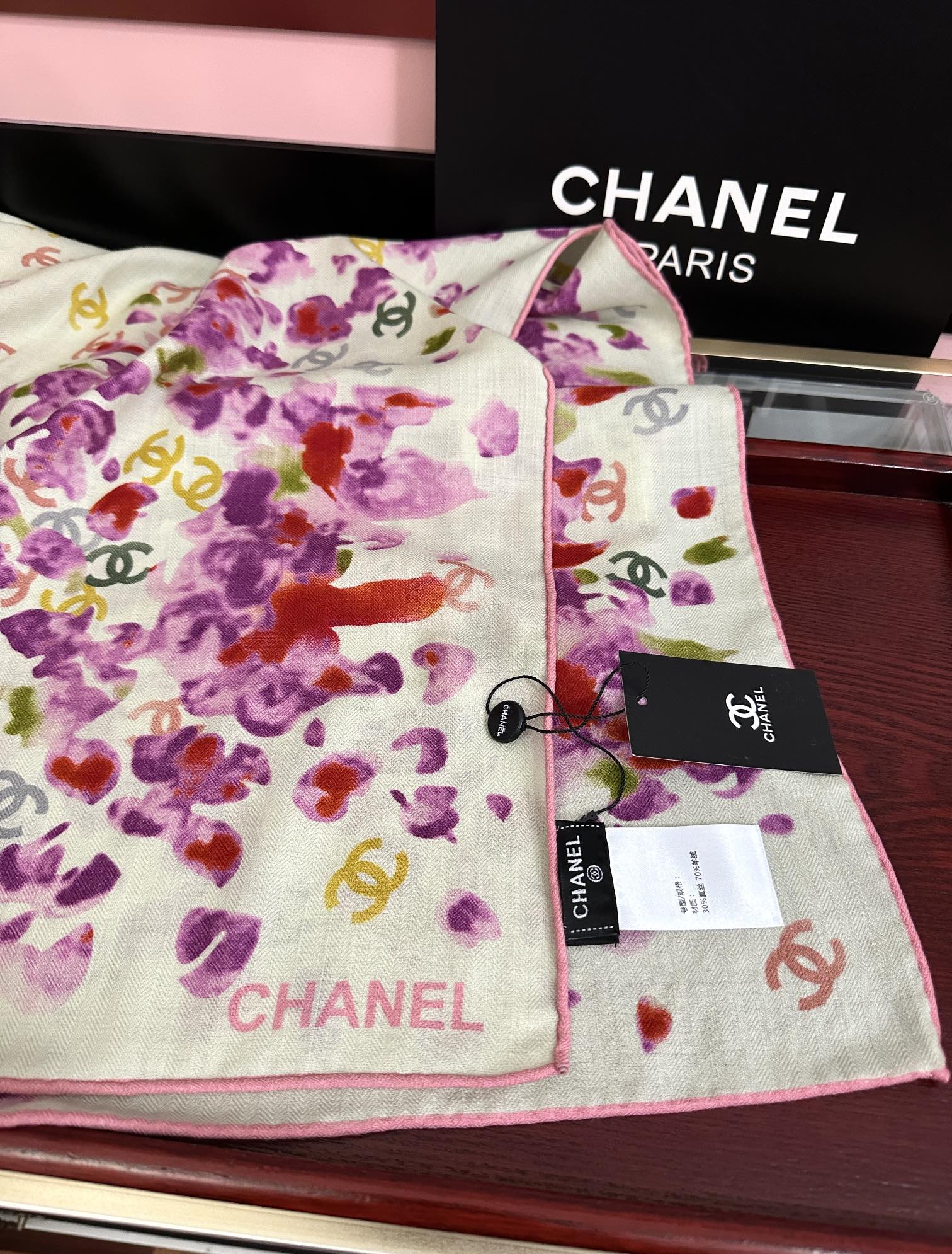 Chanel 香奈儿 【2025双面同色印花】太美了 茶花帽子 真心 柔软