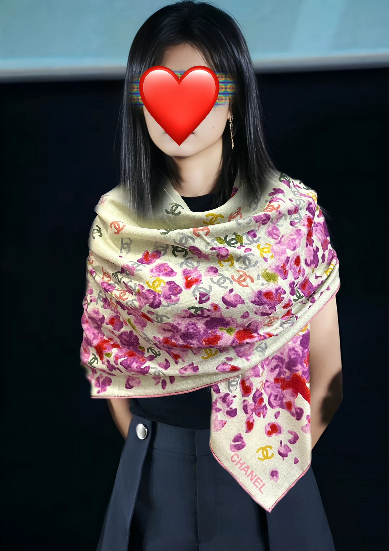 Chanel 香奈儿 【2025双面同色印花】太美了 茶花帽子 真心 柔软