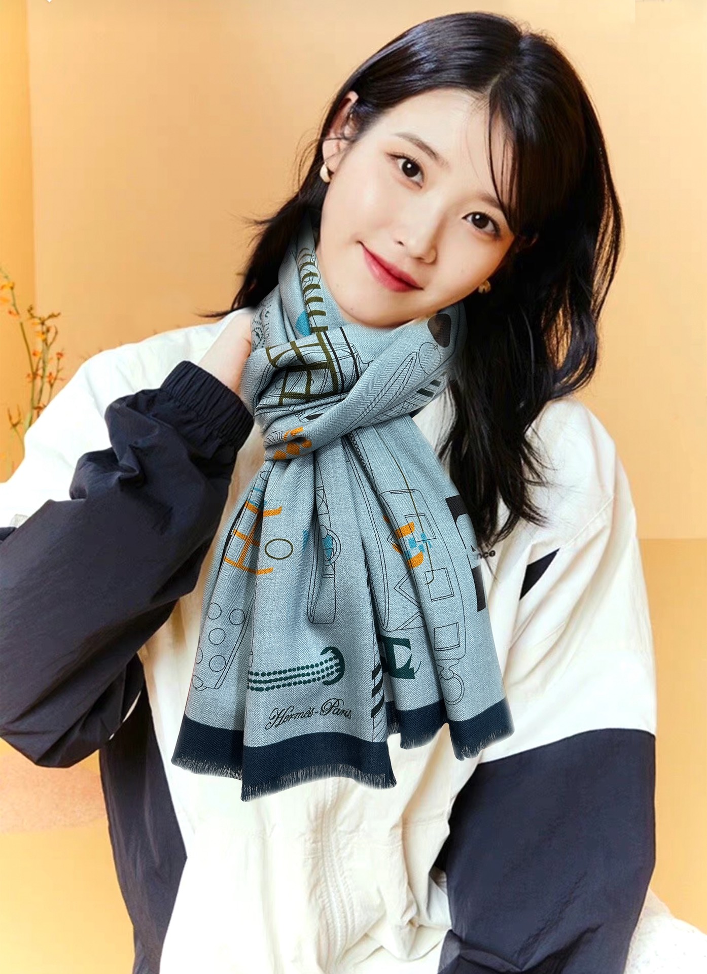 新款爱马士。2011双面同色印花[吃瓜]四季都可以用真心美的让人非常非上身效果简直美翻了 品质非常完美👍