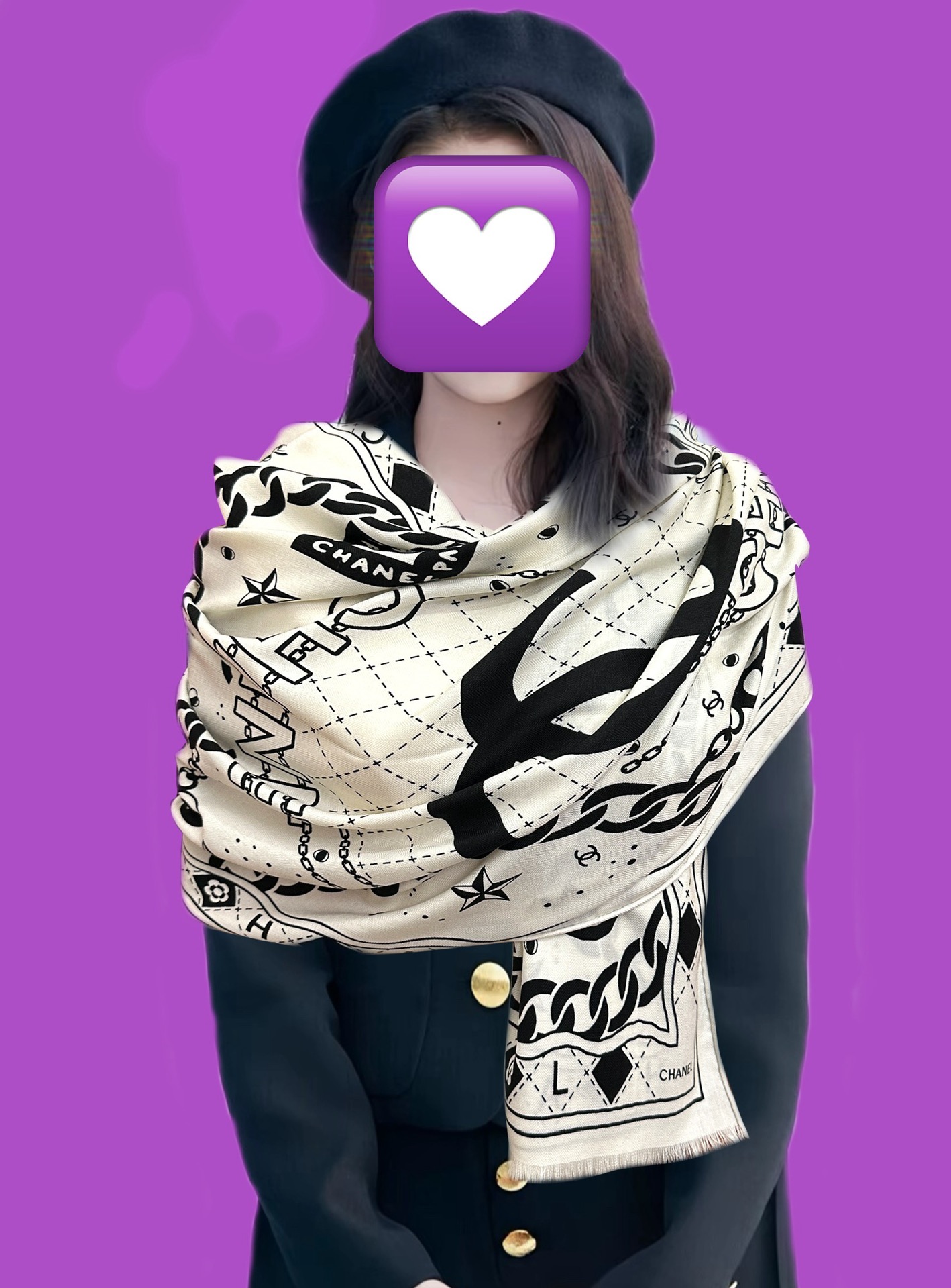 NO:728515,New Xiaoxiang 2026 double-sided same color double c graffiti black and white with top design [lips] so beautiful [eat melon] you must start quickly [lips] can be used in all seasons [seduce] really beautiful, it makes people very non-upper body effect is simply beautiful. The quality is perfect. The whole scarf gives people an aura and is very delicate and beautiful. It is definitely worth buying. Once you get the real thing, you will be glad that you are a woman. Size 65x, material cashmere, 2-color high version scarf, high version scarf19860909新款 小香2026 双面同色 双c涂鸦黑白搭配顶级设计[嘴唇]太美了[吃瓜]下手一定要快[嘴唇]四季都可以用[勾引]真心美的让人非常非上身效果简直美翻了 品质非常完美整个围巾给人气场的同时又非常精致秀丽绝对值得入手的新款实物一拿到就会庆幸自己是女人的绝美好货 尺寸65x,材质羊绒,2色高版本围巾,高版本围巾,scarf