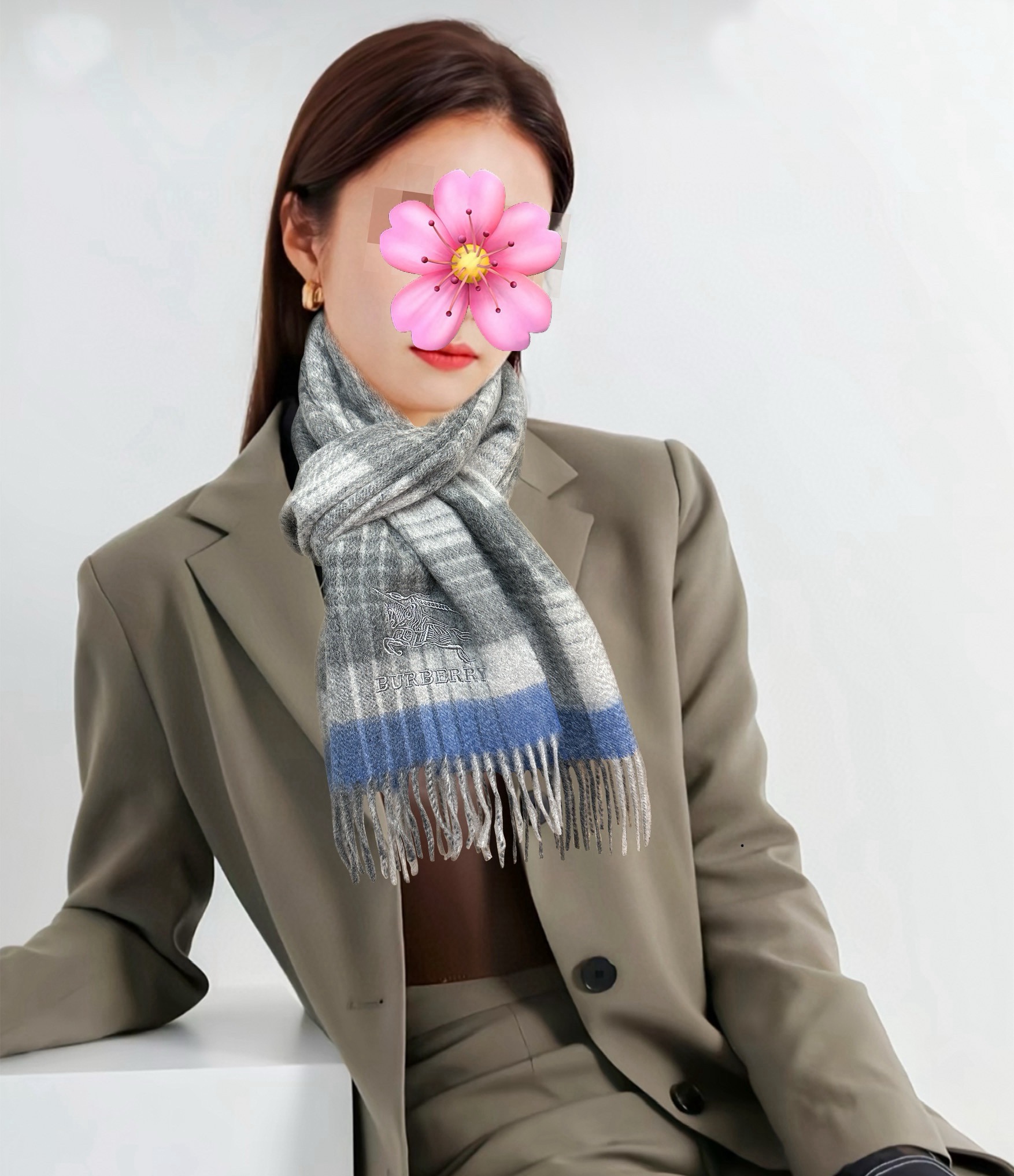 Burberry 新款 125%山羊绒 巴宝莉采用内蒙古 山羊绒 最新款男女通用 重磅推荐 的格子