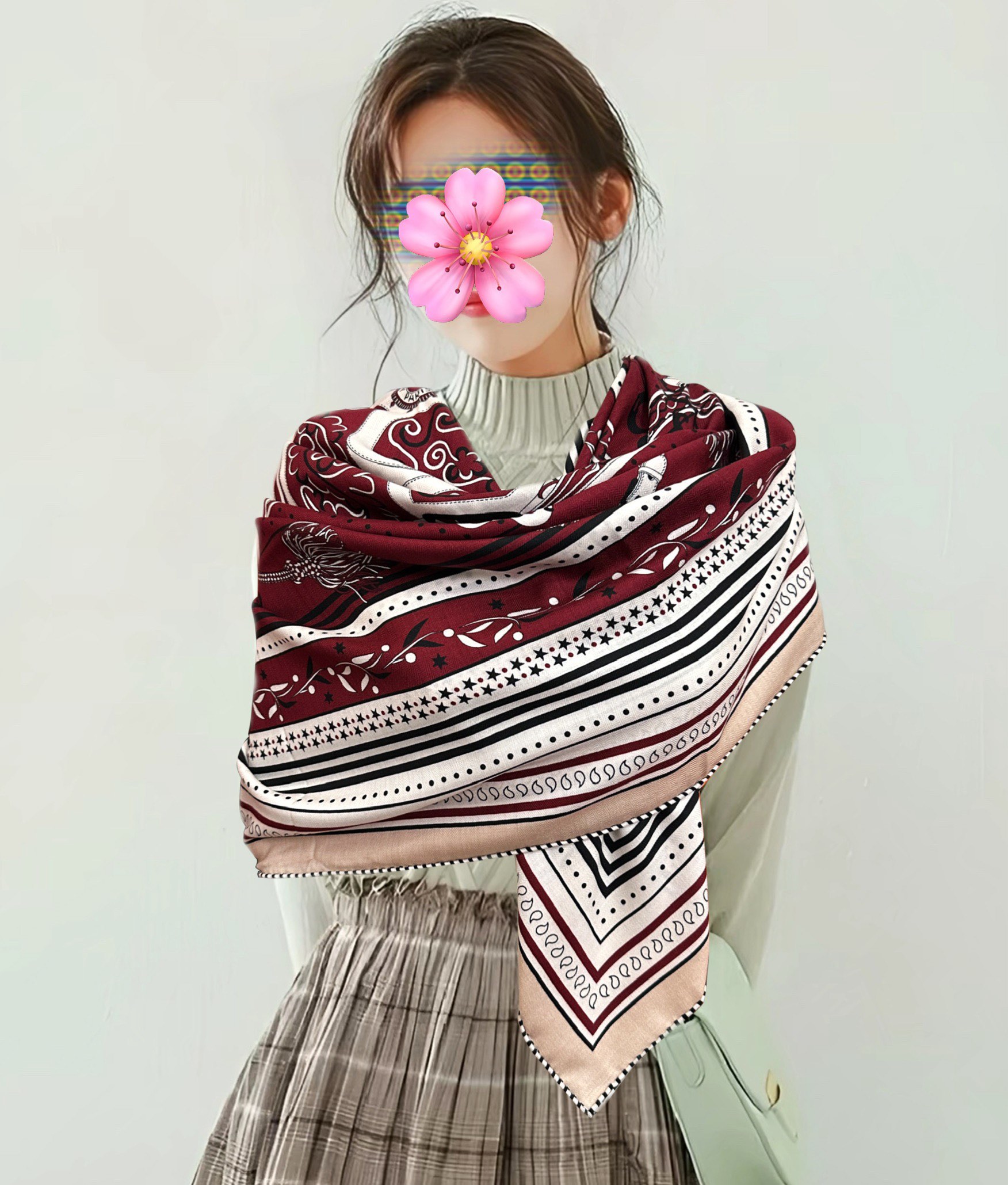 Hermès 爱马仕2026 秋冬新款 ZG同步【亚马逊庆典】新一季丝巾采购清单估计各位养马人们已经列好了 我就不推荐了回头分享一下部分 款的老款信息资料供大家参考 本季必《Rondsdemarch》 一条来自丝巾羊绒丝方巾也不知道是马元素在男士方巾上运用比例高还是正好我每一条无论从配色还是主题图案都深得我心 也相较女款好驾驭 还便宜 大家 尺寸:140X140、材质：30%真丝+70丝绒