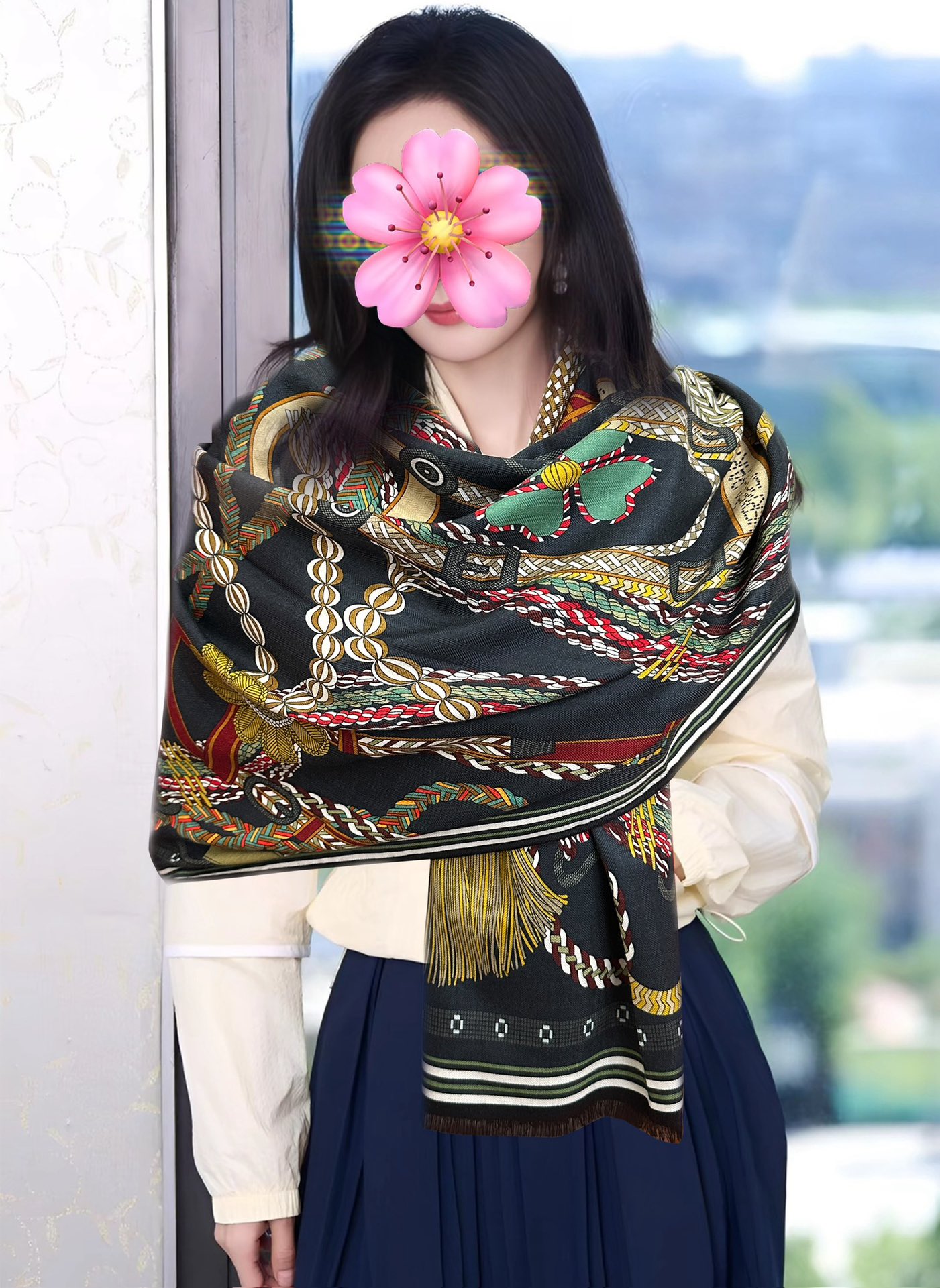 Hermès 新款2026 爱马仕 【双面同色】太美了 下手一定要快 四季都可以用 真心美的让人非常非上身效果简直美翻了 品质非常完美 整个围巾给人气场的同时又非常 秀丽 绝对值得入手的新款 实物一拿到就会庆幸自己是女人的绝美好货 尺寸：65x185