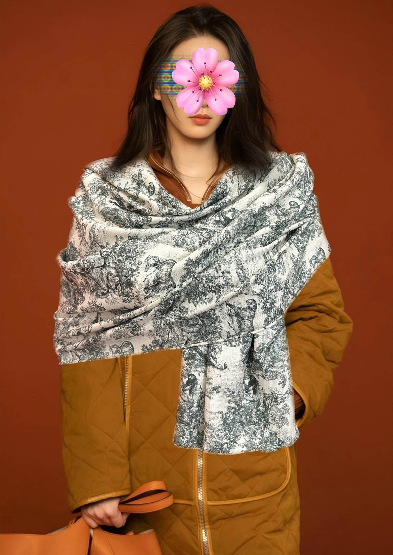 Dior 2026迪奥 双面同色【动物丛林】最流行的花型 太美了 下手一定要快 四季都可以用 真心美的让人非常非上身效果简直美翻了 品质非常完美 整个围巾给人气场的同时又非常 秀丽 绝对值得入手的新款 实物一拿到就会庆幸自己是女人的绝美好货 尺寸：65x185