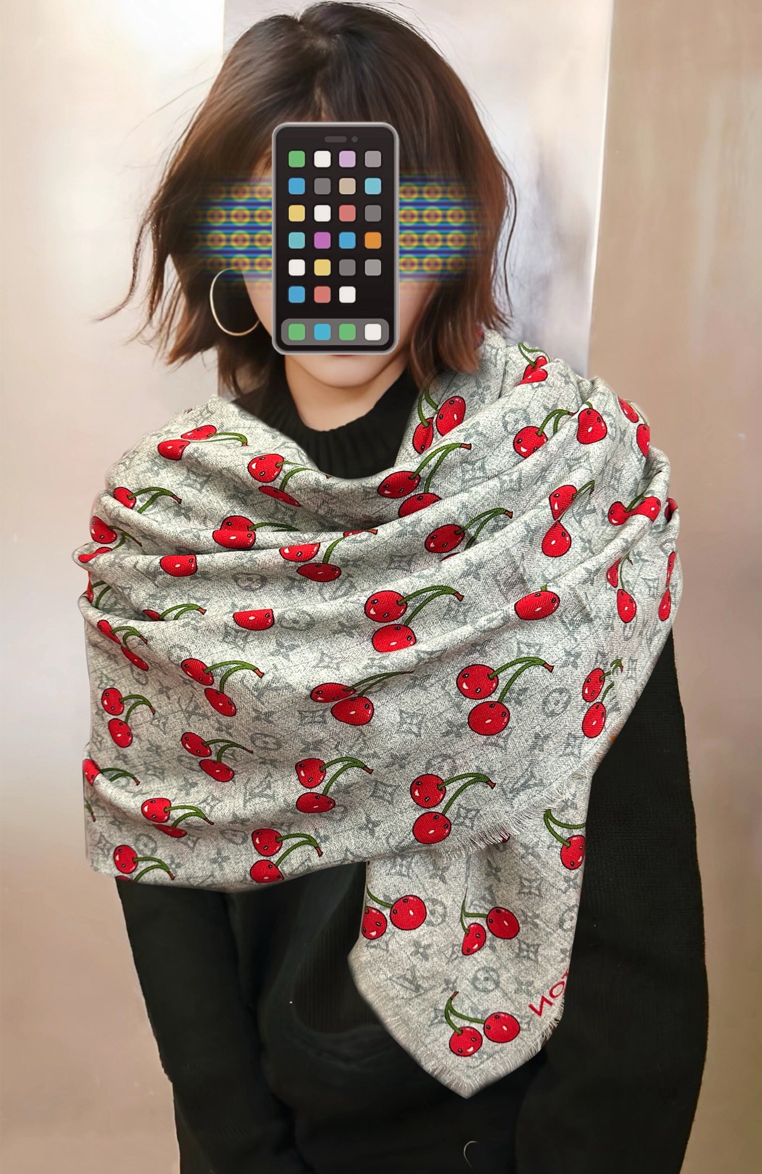 上新❤️LV  2026【双面同色樱桃🍒】经典优雅[礼物]~气质到骨子里[色]新一季的面料超高级，真心超