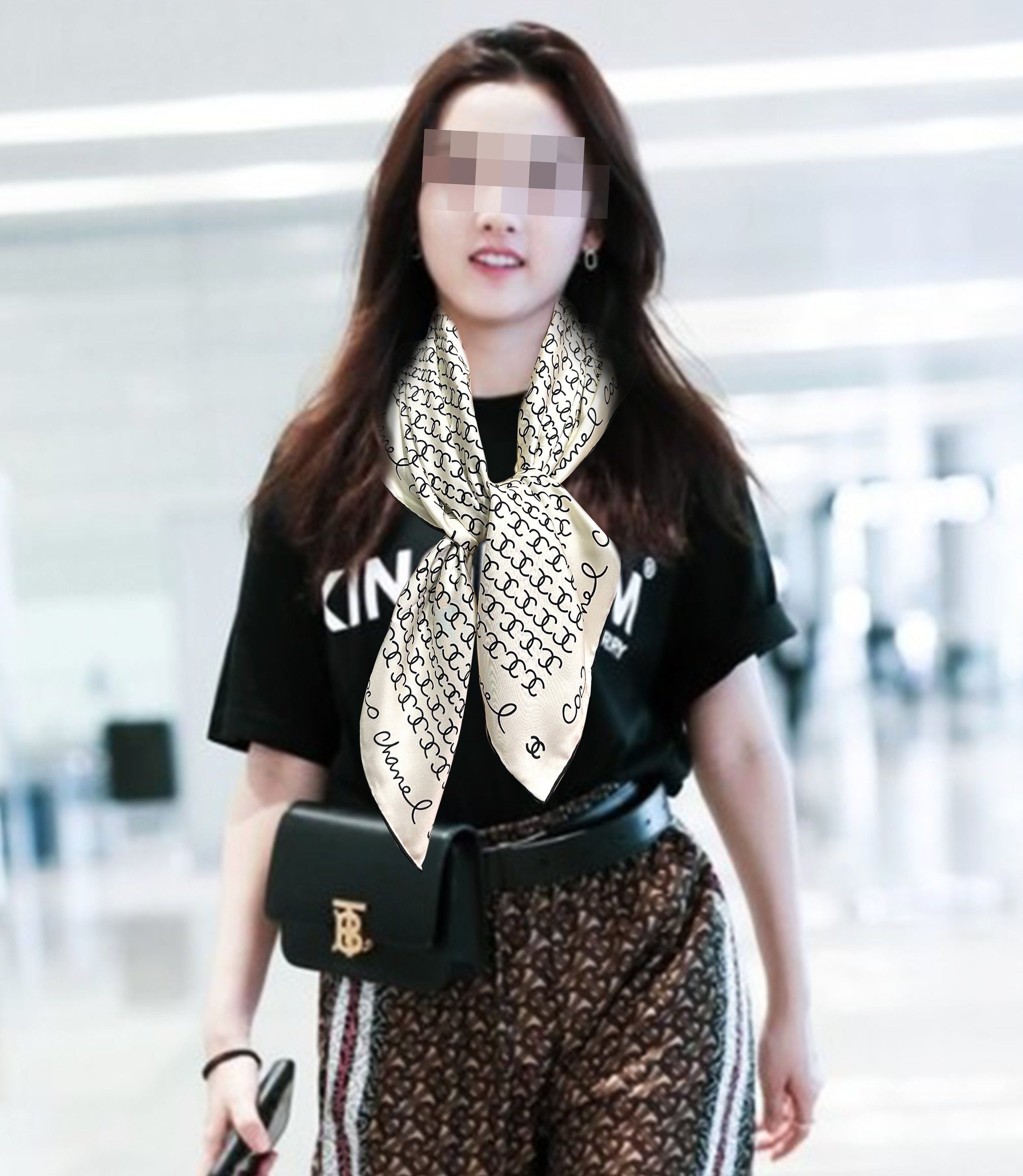 高品质 香奈儿 【双C标志】太美了👍香奶奶永远都是比较经典[發]一条印有双C交织图案巧妙搭配[得意]简直太美了[呲牙]爱