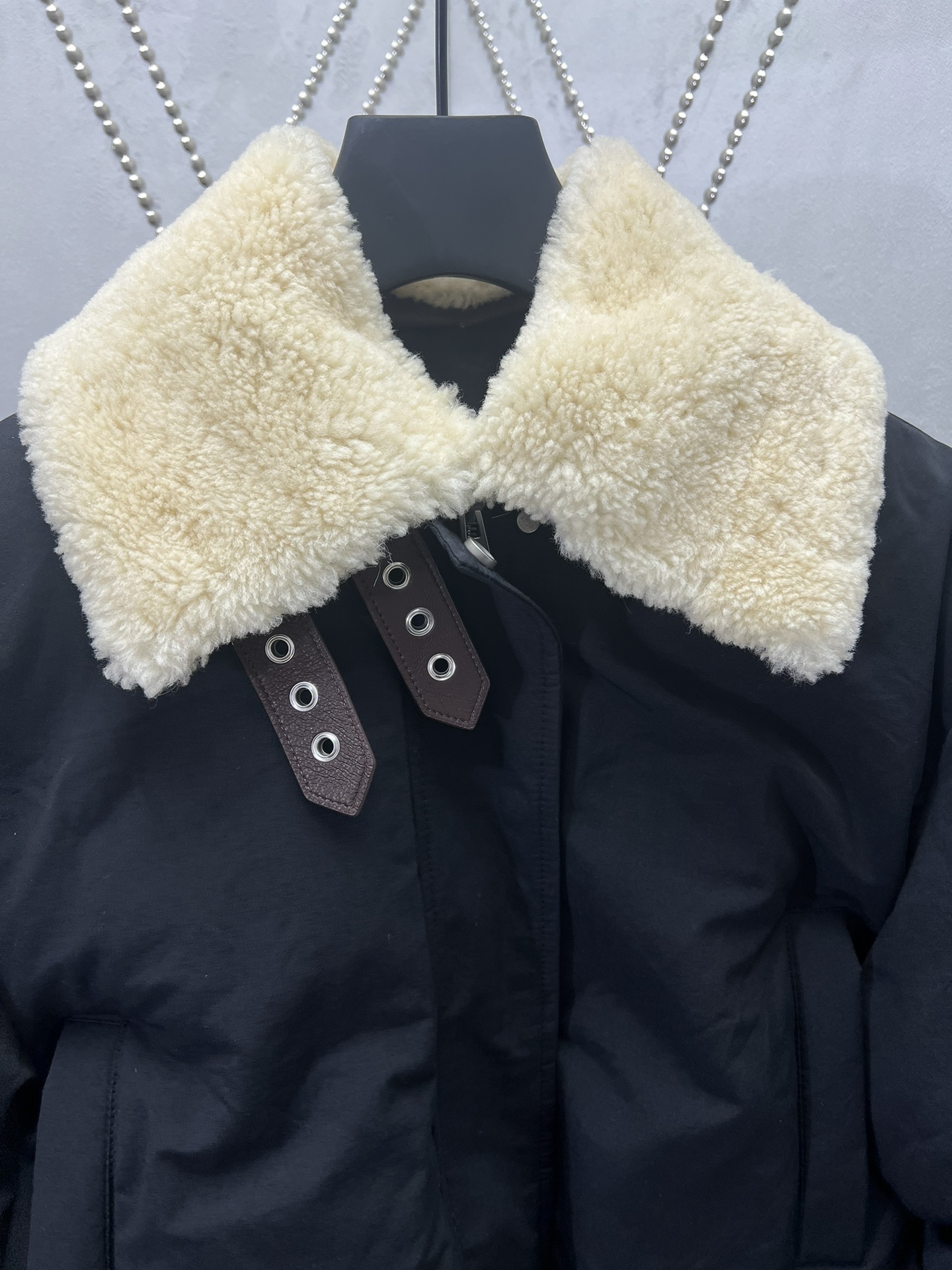 New Light-Weight Tech Cotton Jacket with Leather Details by CJCR 24SS for Women - 图片 3