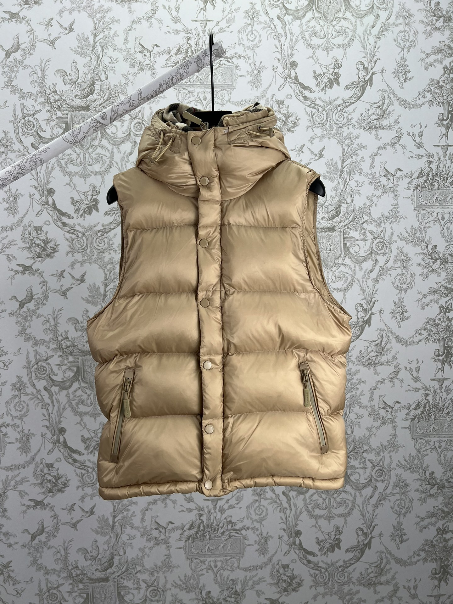 Chaqueta tipo pan del mismo estilo de la estrella de Burberry 25ss Zhou Dongyu, chaqueta desmontable, dos usos, talla: …