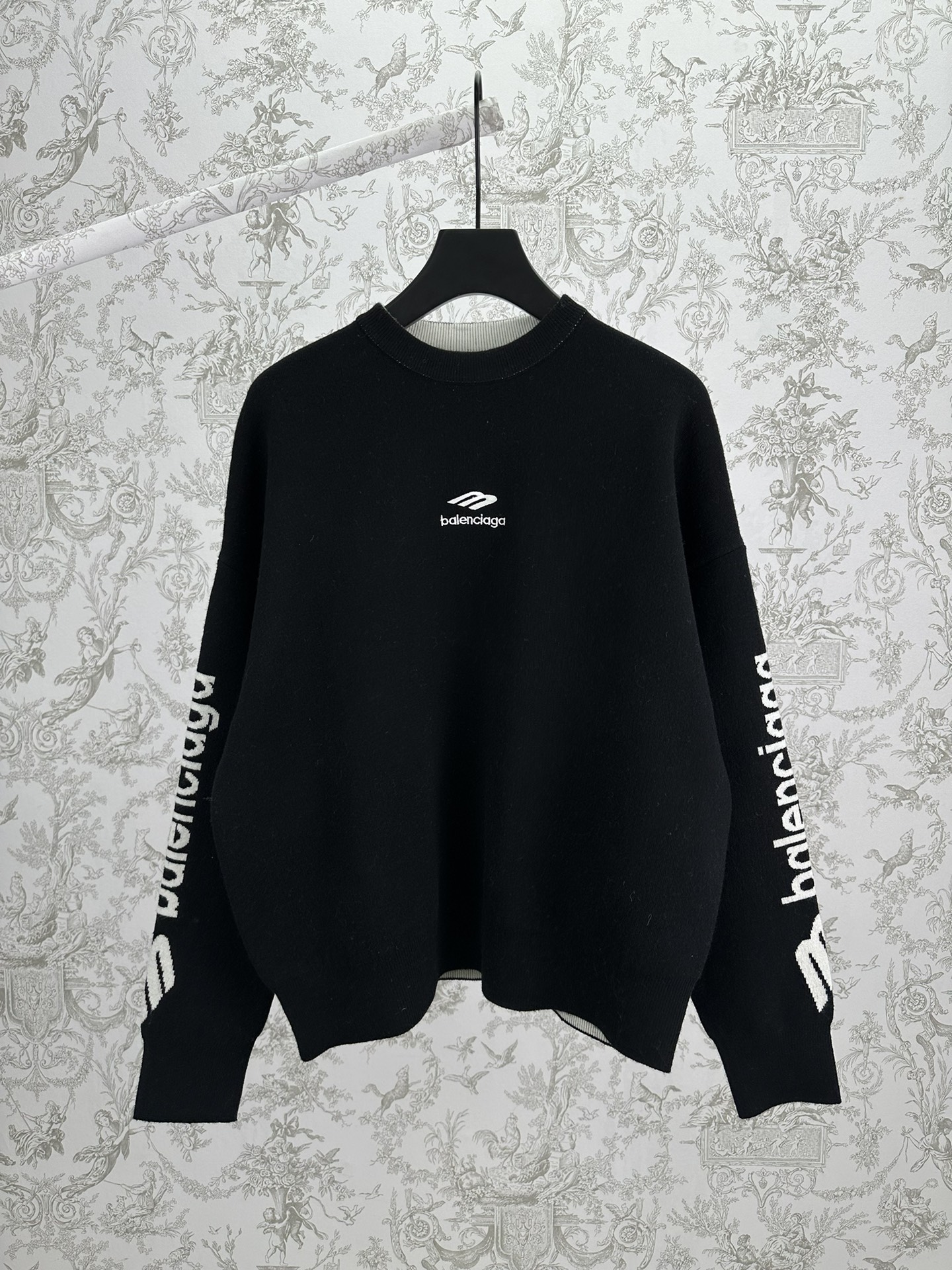 P300 París 25ss nuevo 3B SPORTS ICON SKI, jersey de cuello redondo, tejido de punto de mezcla de lana de doble cara, bo…
