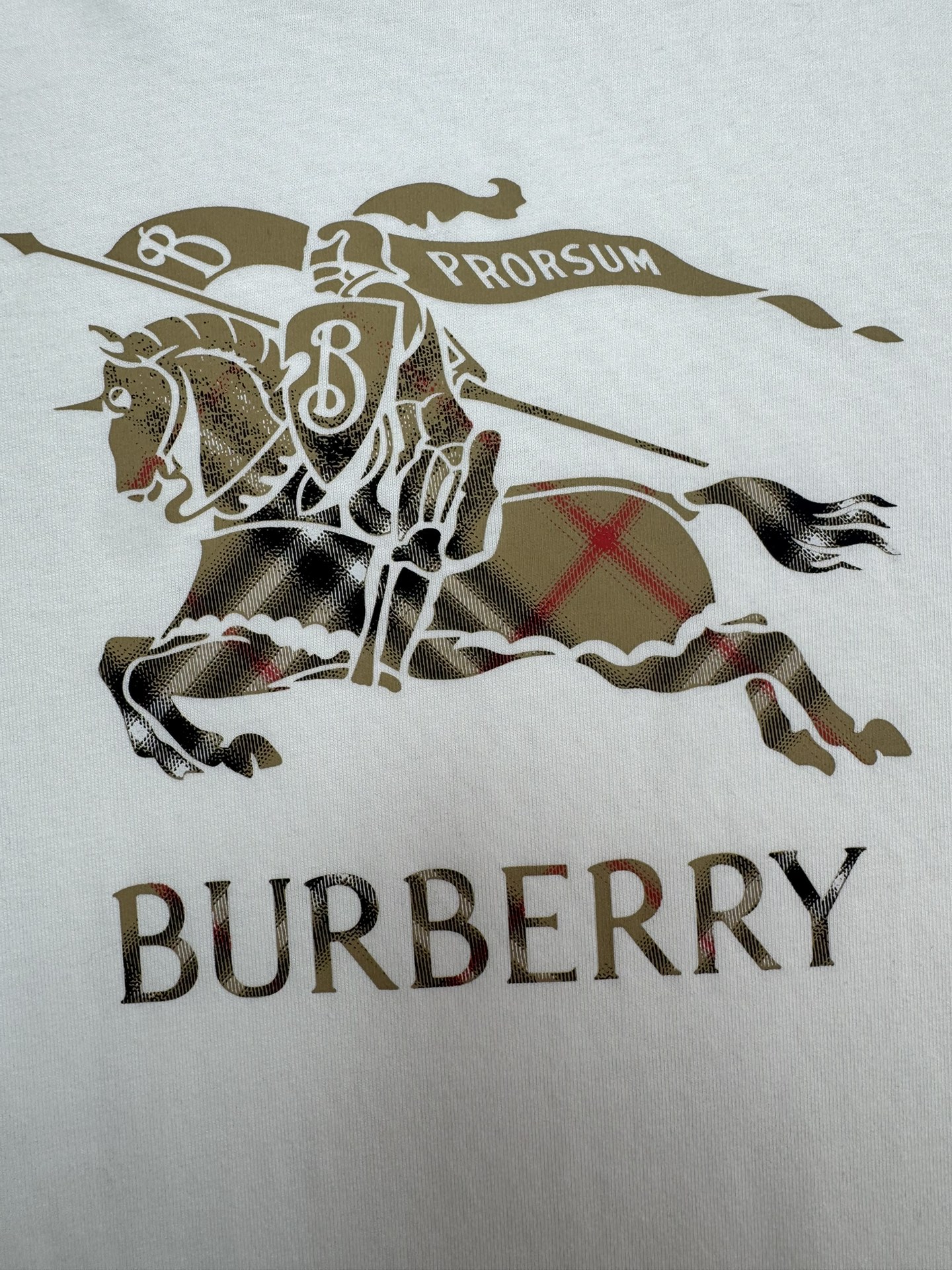 Burberry 巴宝莉 博柏利 T恤 FW25 马术骑士徽标格纹棉质