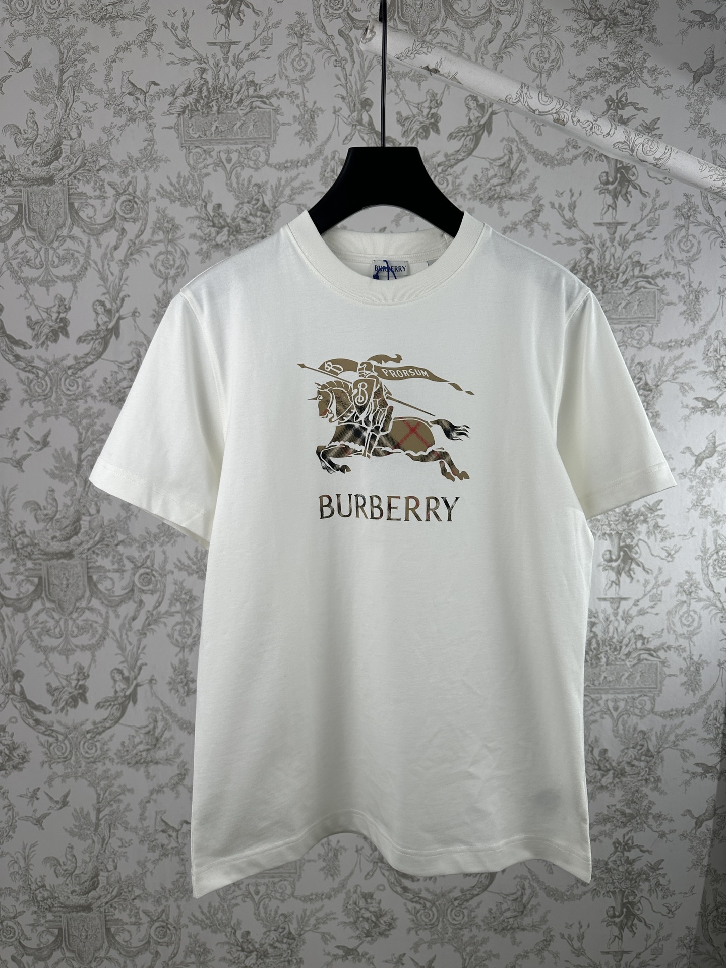 Burberry 巴宝莉 博柏利 T恤 FW25 马术骑士徽标格纹棉质