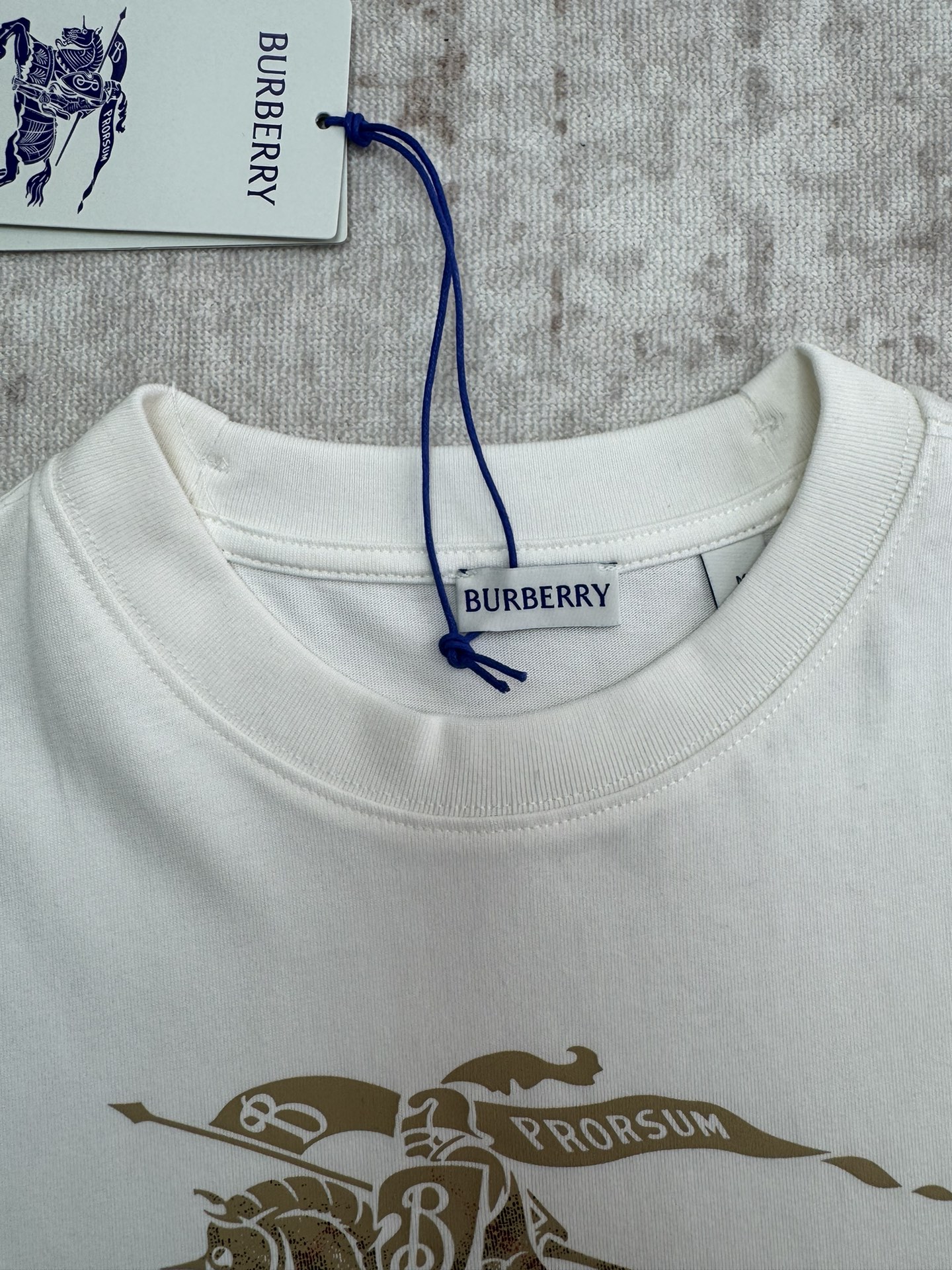 Burberry 巴宝莉 博柏利 T恤 FW25 马术骑士徽标格纹棉质