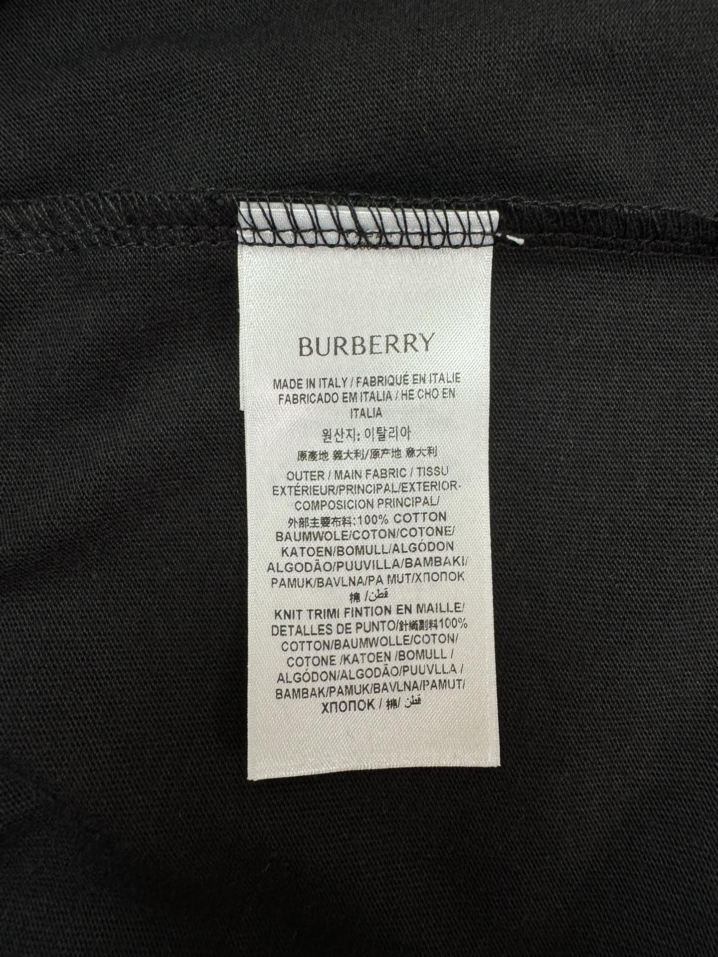 Burberry 巴宝莉 博柏利 T恤 FW25 马术骑士徽标格纹棉质