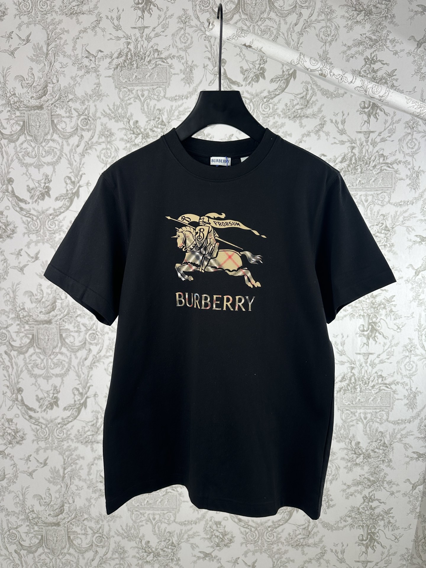 Burberry 巴宝莉 博柏利 T恤 FW25 马术骑士徽标格纹棉质