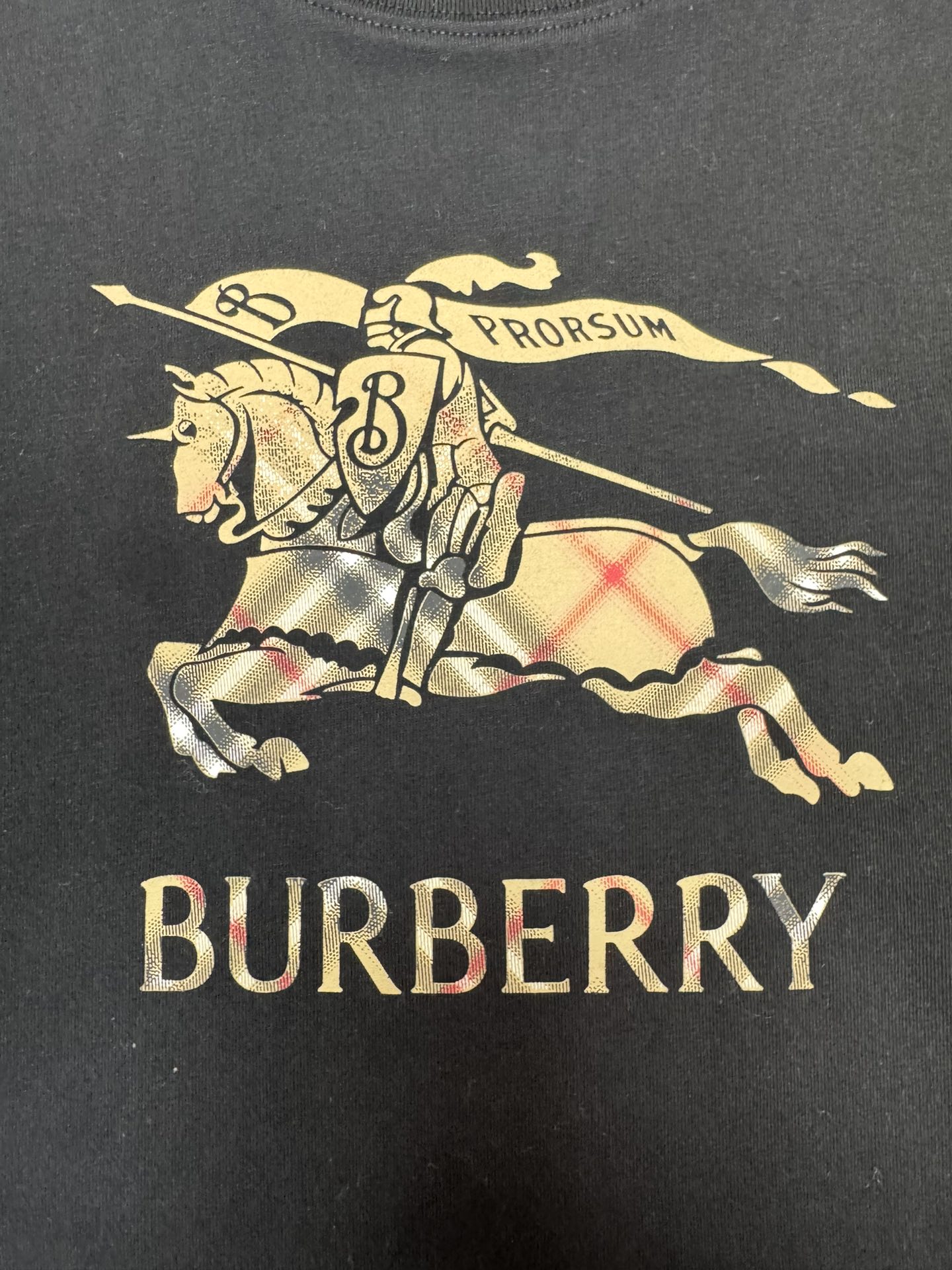 Burberry 巴宝莉 博柏利 T恤 FW25 马术骑士徽标格纹棉质
