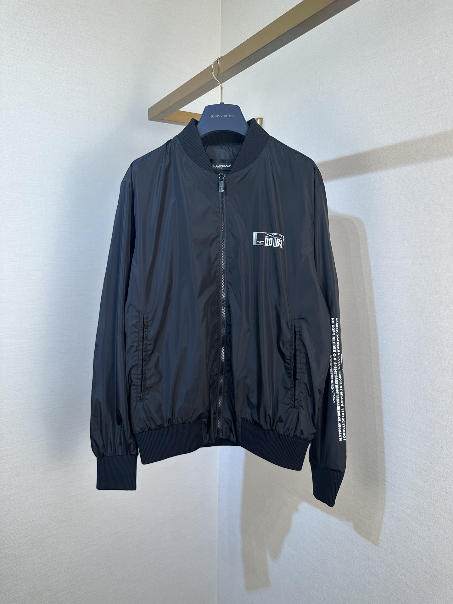 P290 @Dolce & Gabbana solid color baseball collar zip long sleeve pilot jacket outerwear men's Sizes: 48.50.52.54.56