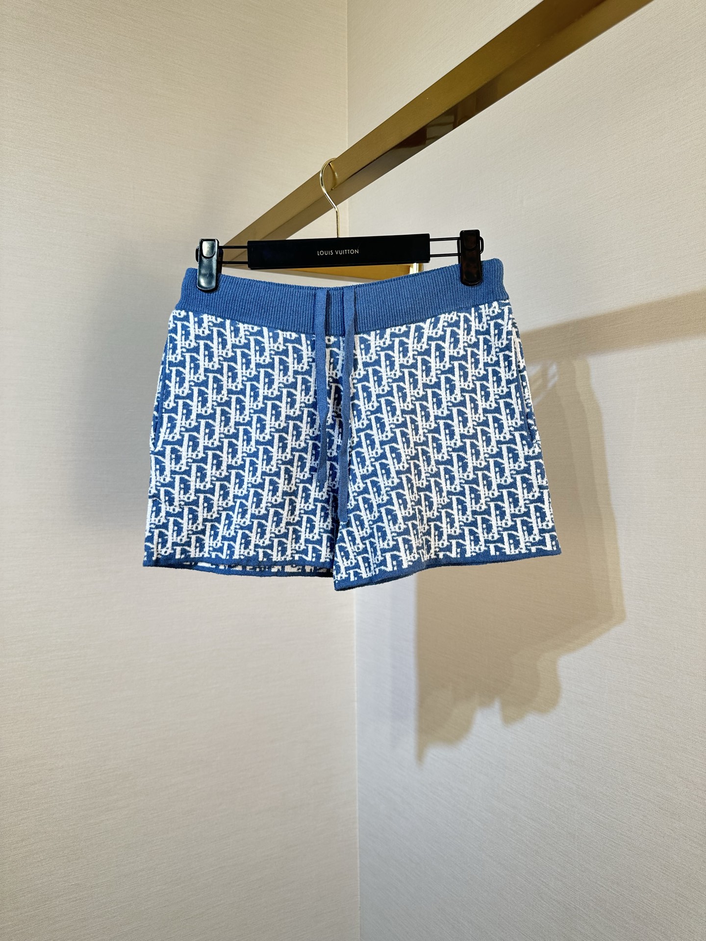 P205 Dior Dioriviera serie cápsula pantalones cortos casuales de tejido jacquard de punto de algodón talla de mujer: S.…