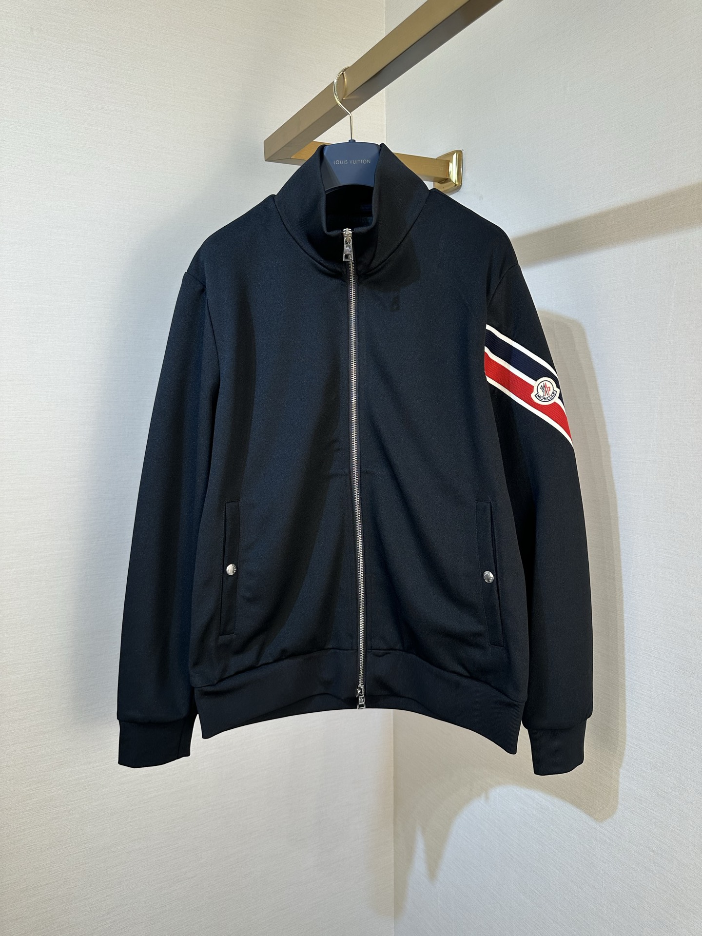 P310 Montcler sudadera de manga larga con puños cómodos y cremallera, para hombre, tallas: 1.2.3.4.5