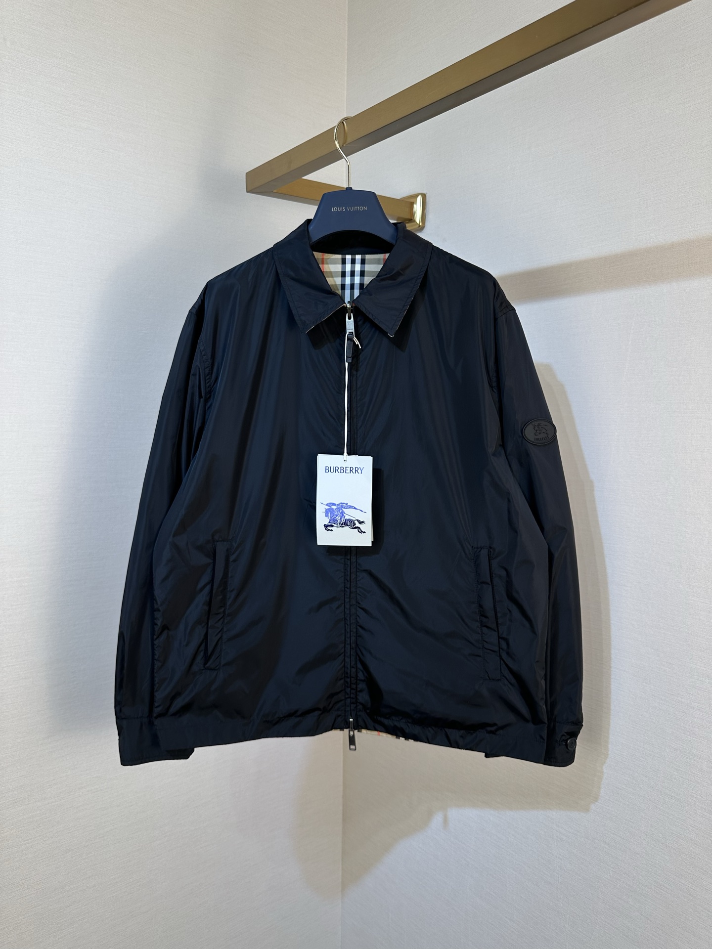 P420 Burberry Bloomsbury SS26 chaqueta de manga larga a cuadros con cremallera de doble cara talla de hombre: 48.50.52.…