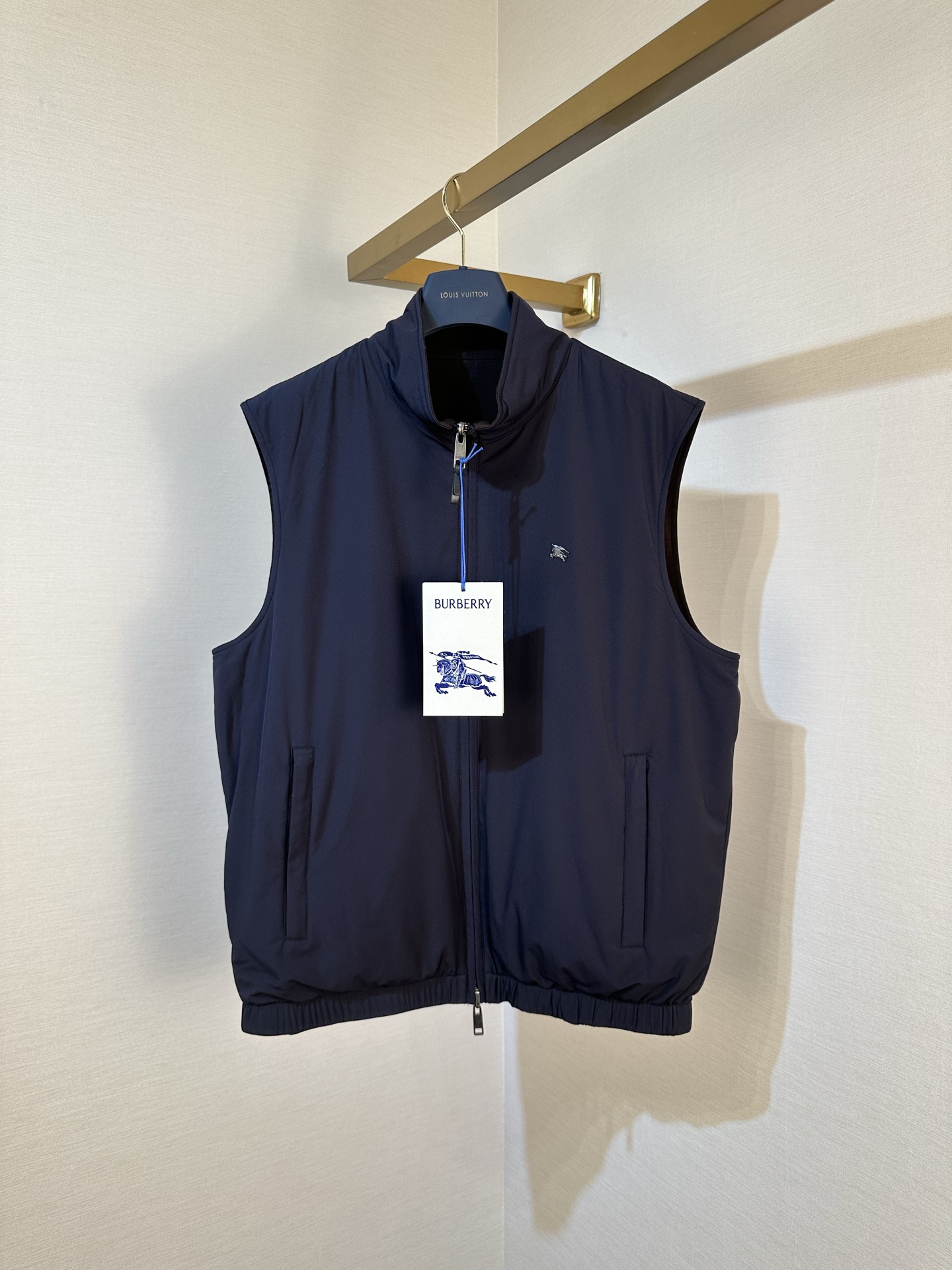 P420 Burberry Chaqueta tipo chaleco reversible de algodón Harrington de color liso Talla para hombre: 48.50.52.54.56