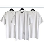 Balenciaga AAA+
 Clothing T-Shirt White Combed Cotton PU Short Sleeve