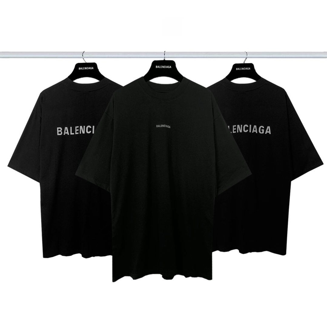 Balenciaga Clothing T-Shirt Black Printing Short Sleeve