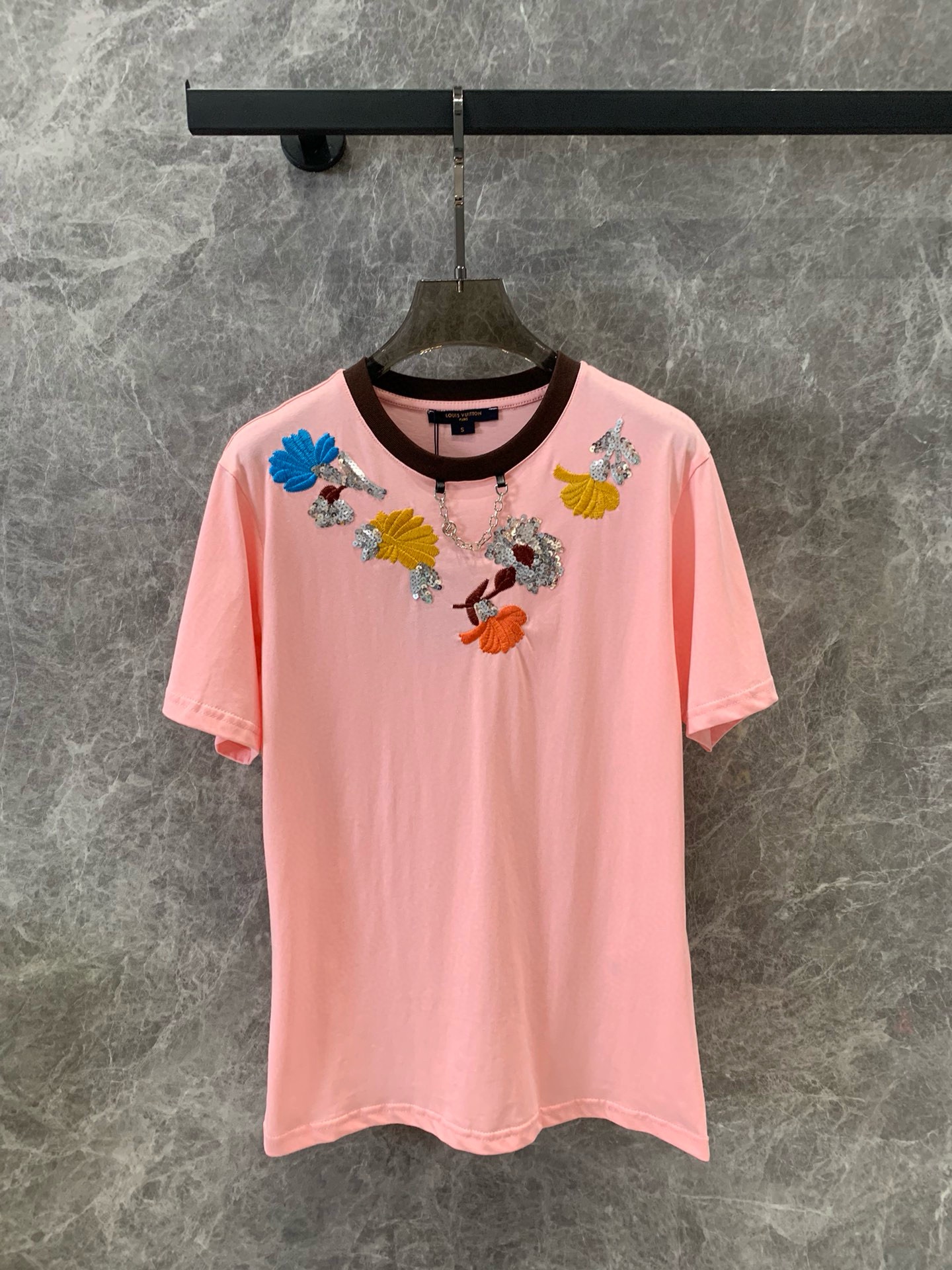 Louis Vuitton Clothing T-Shirt Buy The Best Replica
 Embroidery Summer Collection LV Circle Short Sleeve