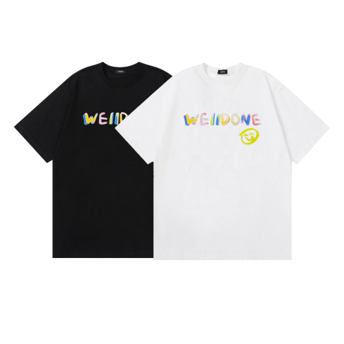 WE11DONE Rainbow Smile Print Short Sleeve T-Shirt Cotton Blend Unisex