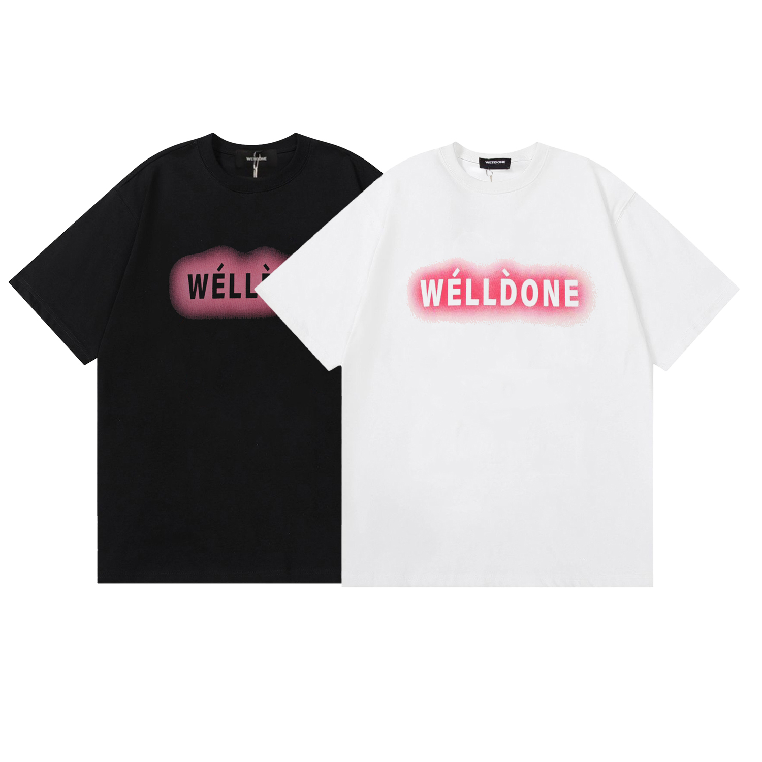 WE11DONE Pink Letter Print Short Sleeve T-Shirt - Comfortable Cotton Fabric 2 o 1ip6ac91mrm8qcb59o1bkg1gnl0