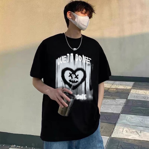 WE11DONE Unisex Graphic Print Cotton T-Shirt - Short Sleeve, Casual Wear 1 WE11DONE Unisex Graphic Print Cotton T-Shirt - Short Sleeve, Casual Wear
