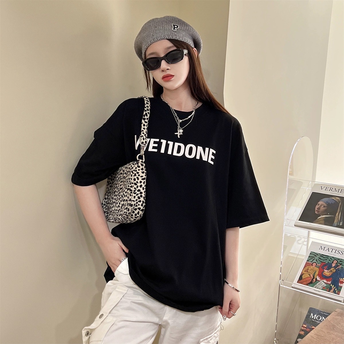 WE11DONE Men's/Women's Graphic Print Cotton Short Sleeve T-Shirt - Relaxed Fit 9 o 1ir3tmlf2cuqtj3103p1irt6132