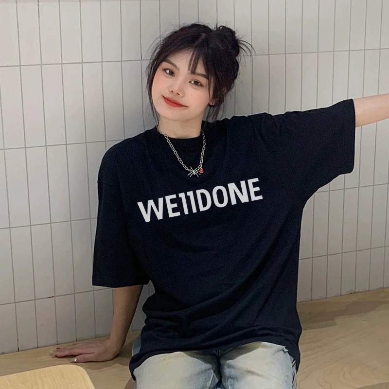 WE11DONE Men's/Women's Graphic Print Cotton Short Sleeve T-Shirt - Relaxed Fit 8 o 1ir3tmlf389616c61jo019g0117p4
