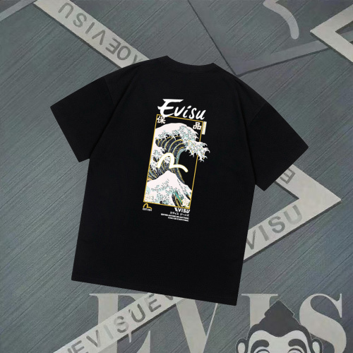 Evisu Camiseta Estampada Ola Marina para Hombre, Cómoda y Transpirable 1 Evisu Camiseta Estampada Ola Marina para Hombre, Cómoda y Transpirable