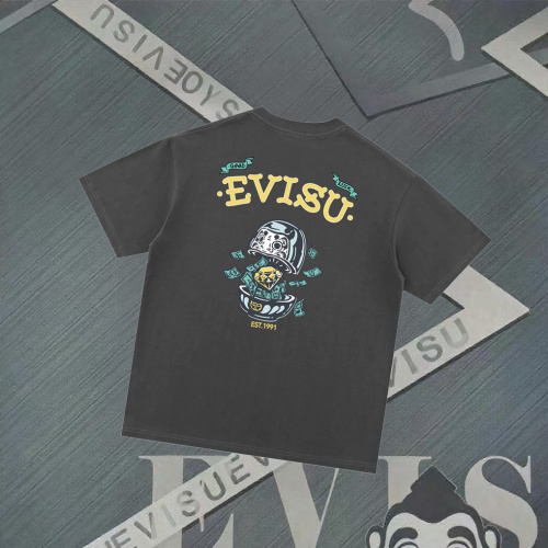 EVISU Diamond Money Graphic Print Short Sleeve T-Shirt Casual Loose Fit 1 EVISU Diamond Money Graphic Print Short Sleeve T-Shirt Casual Loose Fit