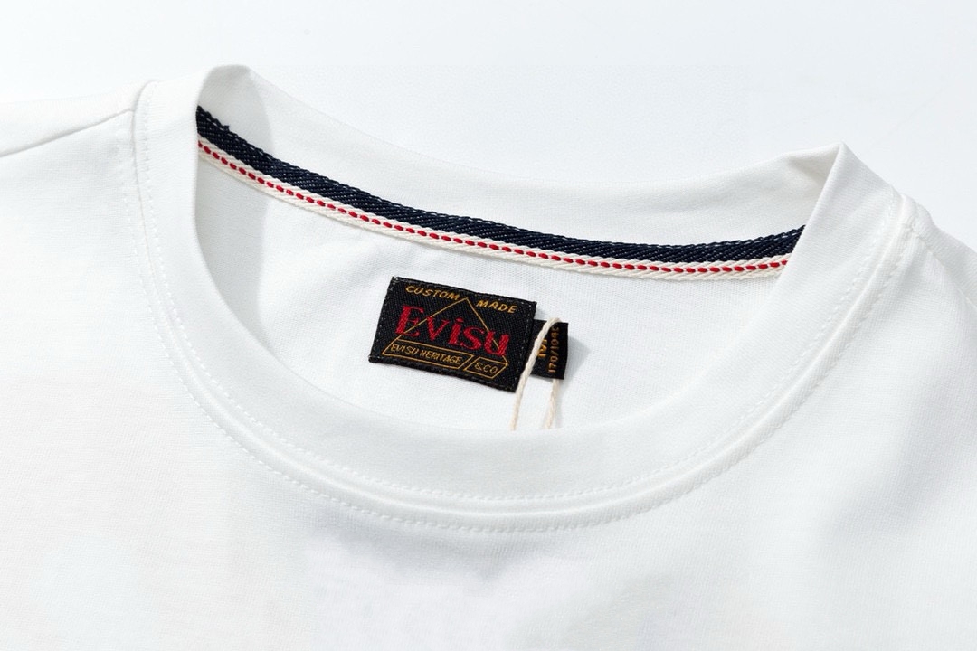 EVISU Camiseta Estampada de Algodón para Hombre y Mujer - Diseño Casual 5 o 1itui9o66ldl1v8b1hso8f48b23