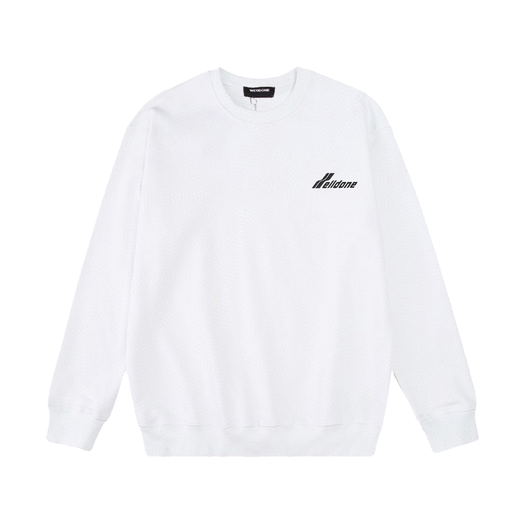 W888#P90💰
▪️WE11DONE  -新款 小LOGO字母印花高街潮牌美式宽松圆领卫衣男女情侣款

▪️Size：XS、S、M、L

▪️Color：黑色、白色

高版本重磅420g纯棉毛圈面料，配置齐全，全套定制的YUAN版辅料，包装袋原版标签，每个款的编码颜色都和实物对应，原版主唛➕We11吊牌➕防伪洗水唛➕防盗扣➕新款We11包装袋。 妥妥的高版本长袖卫衣。纹理清晰，质感满满，同缸定染1&times;1无色差精密纯棉螺纹，层搭叠穿，自留好货，强烈推荐~所有的辅料全部原版定制，百分百重工好货，精工立体裁剪，宽松的版型，强烈推荐~