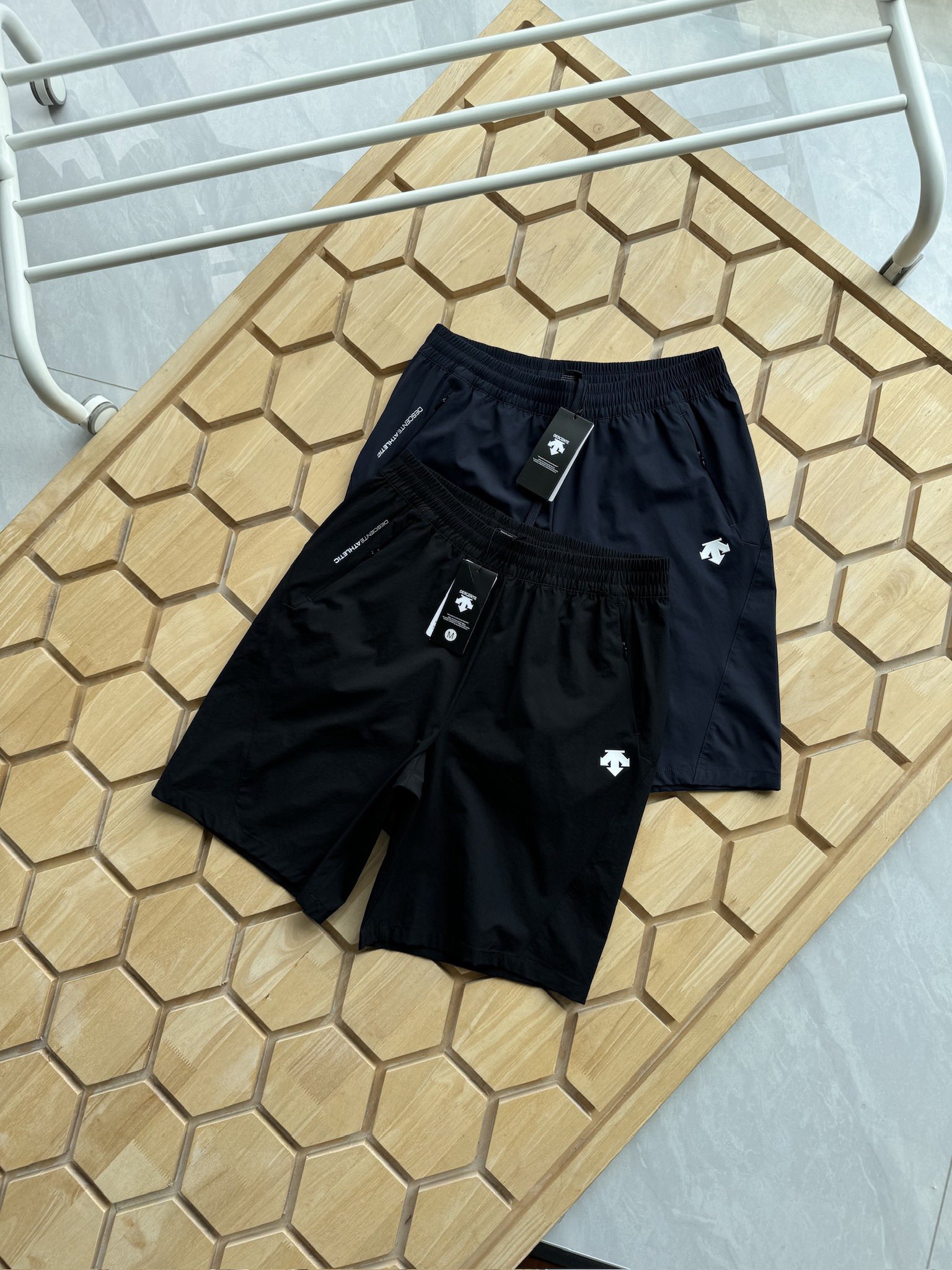 Descente Kopen Kleding Korte Broek Zwart Splijten Mannen Katoen Silicagel Zomercollectie Joggingbroek