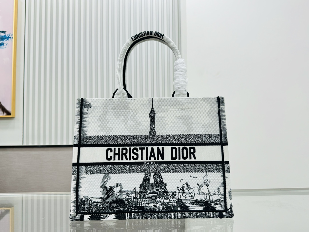 ديور Dior Book Tote حقيبة حقيبة توتا Vintage