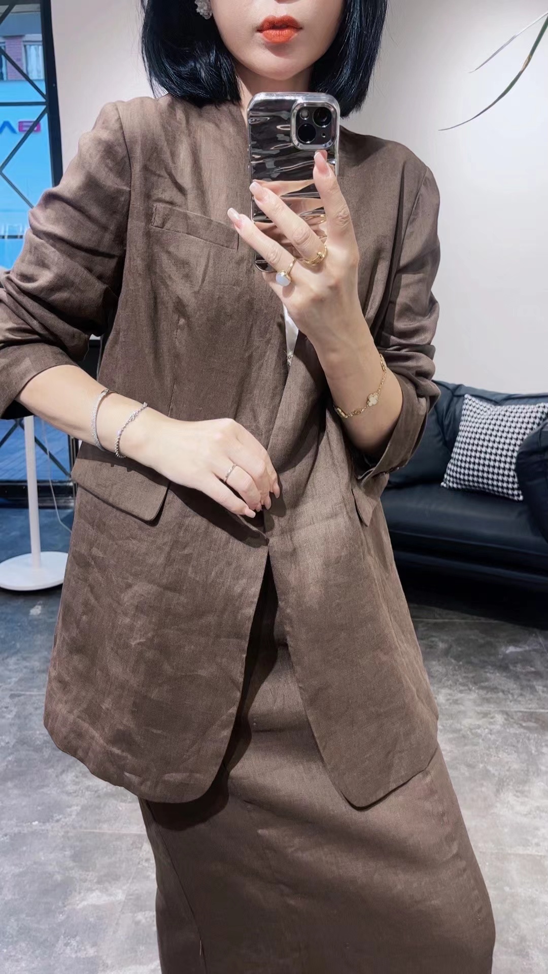 “High-end Women’s Clothing: Quality Cotton Suits for Spring and Summer Comfort” - 图片 4