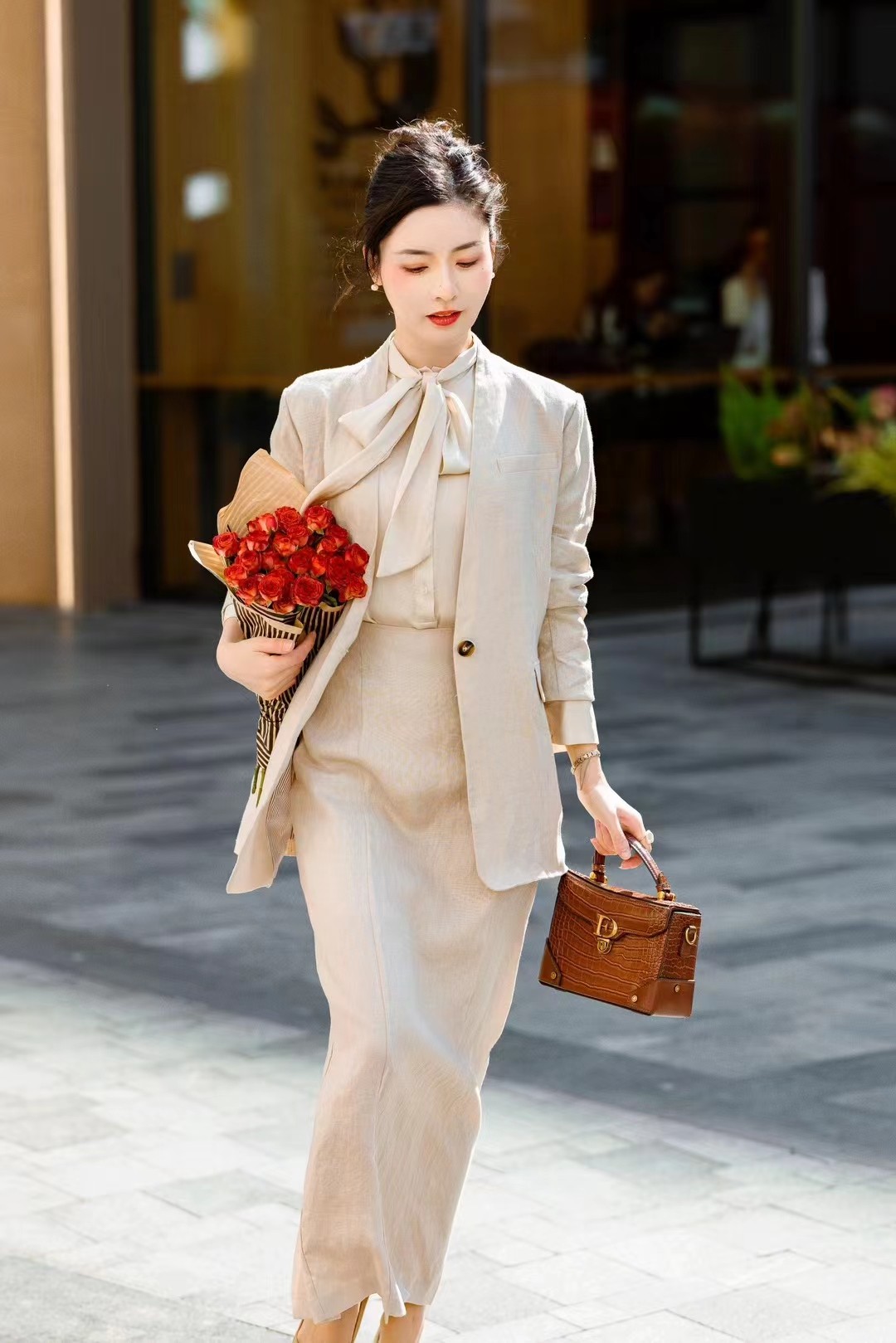 “High-end Women’s Clothing: Quality Cotton Suits for Spring and Summer Comfort” - 图片 5