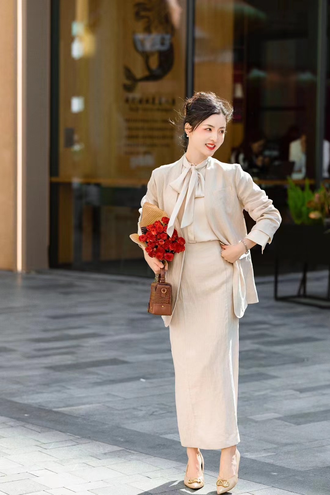 “High-end Women’s Clothing: Quality Cotton Suits for Spring and Summer Comfort” - 图片 7