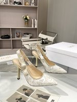 Dior Buy Shoes High Heel Pumps Sandals Cheap
 Embroidery Genuine Leather Sheepskin Spring/Summer Collection Oblique