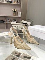Dior Copy
 Shoes High Heel Pumps Sandals Embroidery Genuine Leather Sheepskin Spring/Summer Collection Oblique